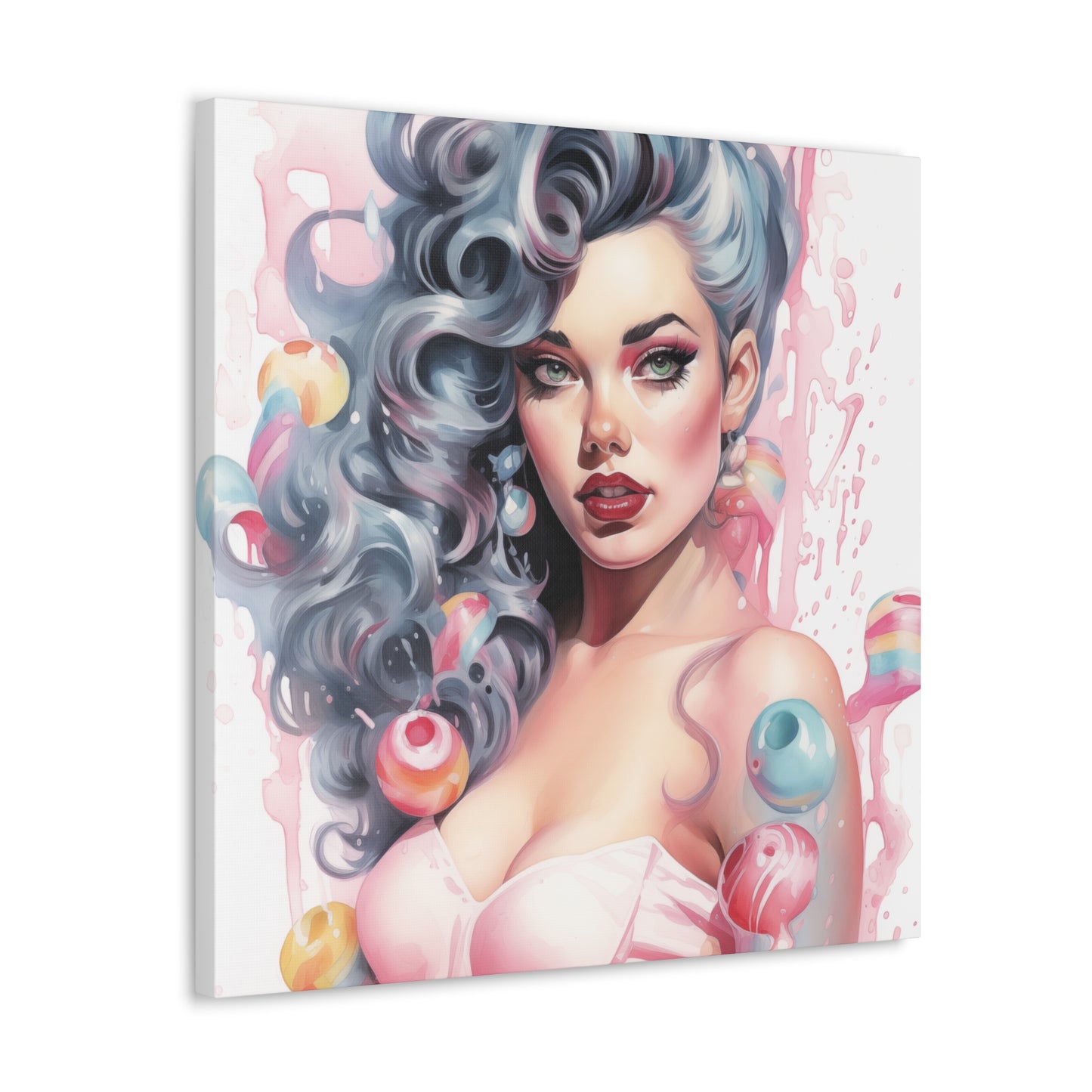 Penelope Pinup Girl Modern Art Abstract Canvas Gallery Wrap - 3 Sizes