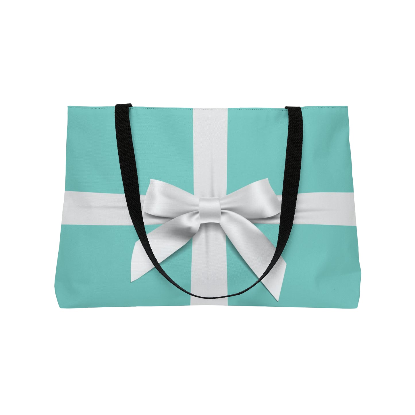 Personalized Little Blue Box Bow Tote - East West Tote Bag - Large Weekender Bag