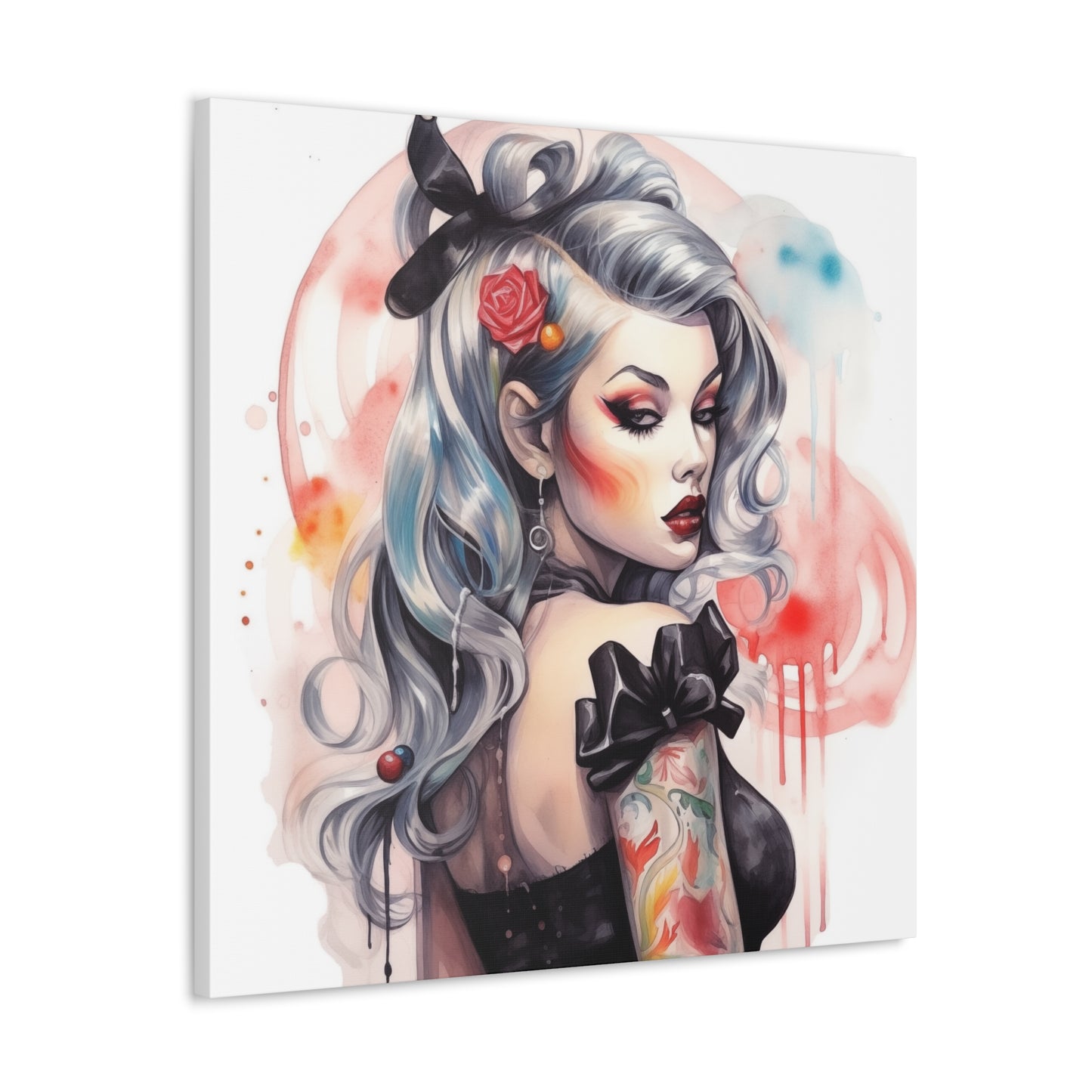 Sky Pinup Girl Modern Art Abstract Canvas Gallery Wrap - 3 Sizes