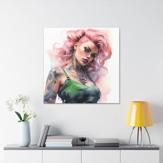 Gretchen Pinup Girl Modern Art Abstract Canvas Gallery Wrap - 3 Sizes