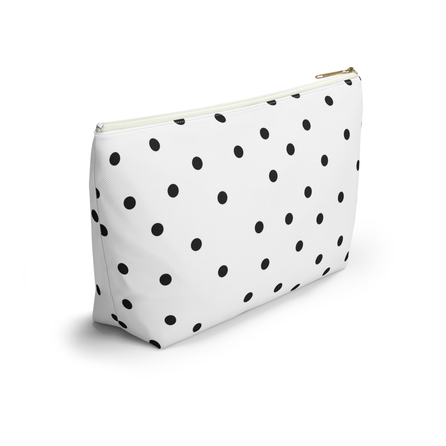 Personalized Perfume Bottle Cosmetic Pouch w T-bottom, Accessory Pouch, Perfume Bottle Polka Dot