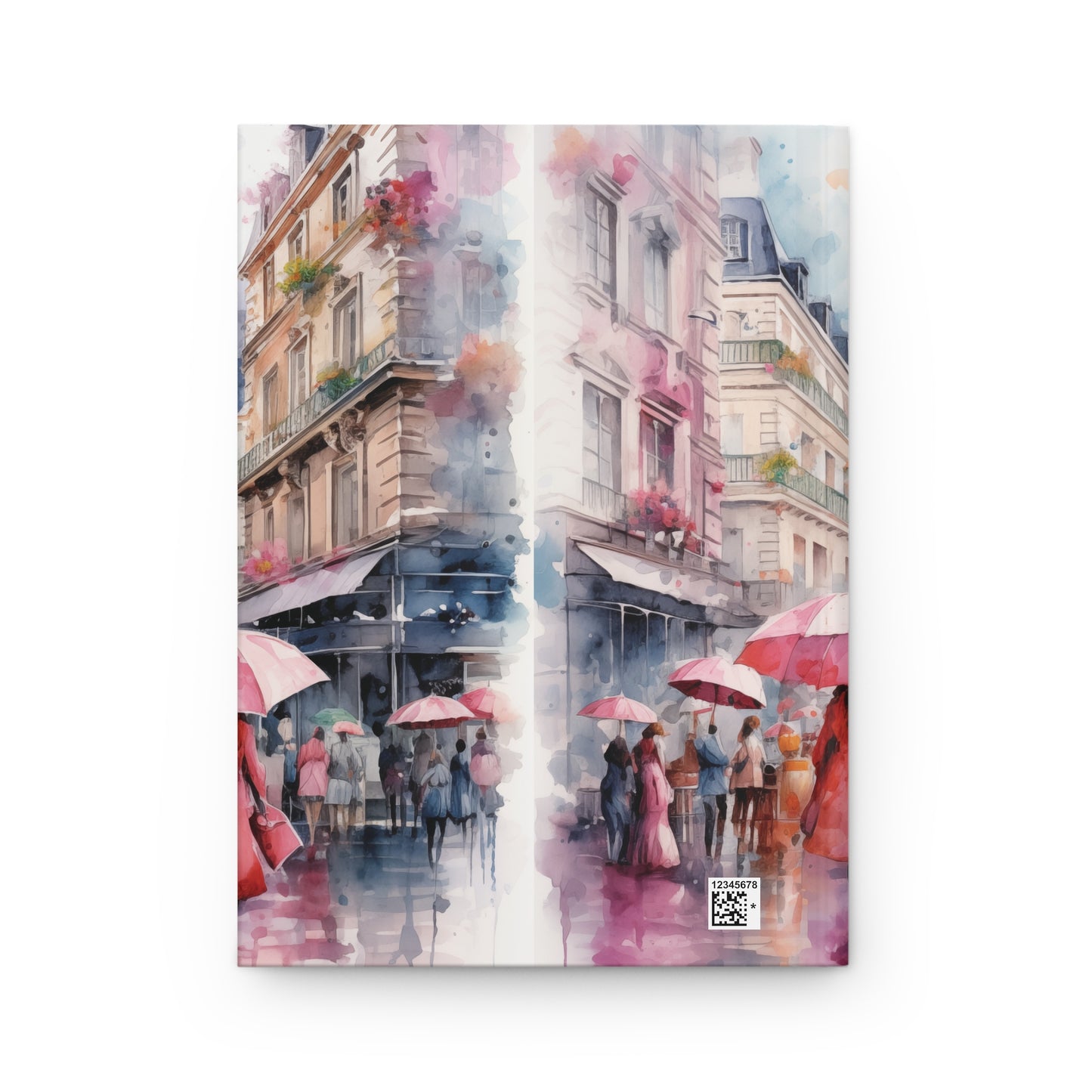 Pink Umbrella in Paris Hardcover Journal Matte