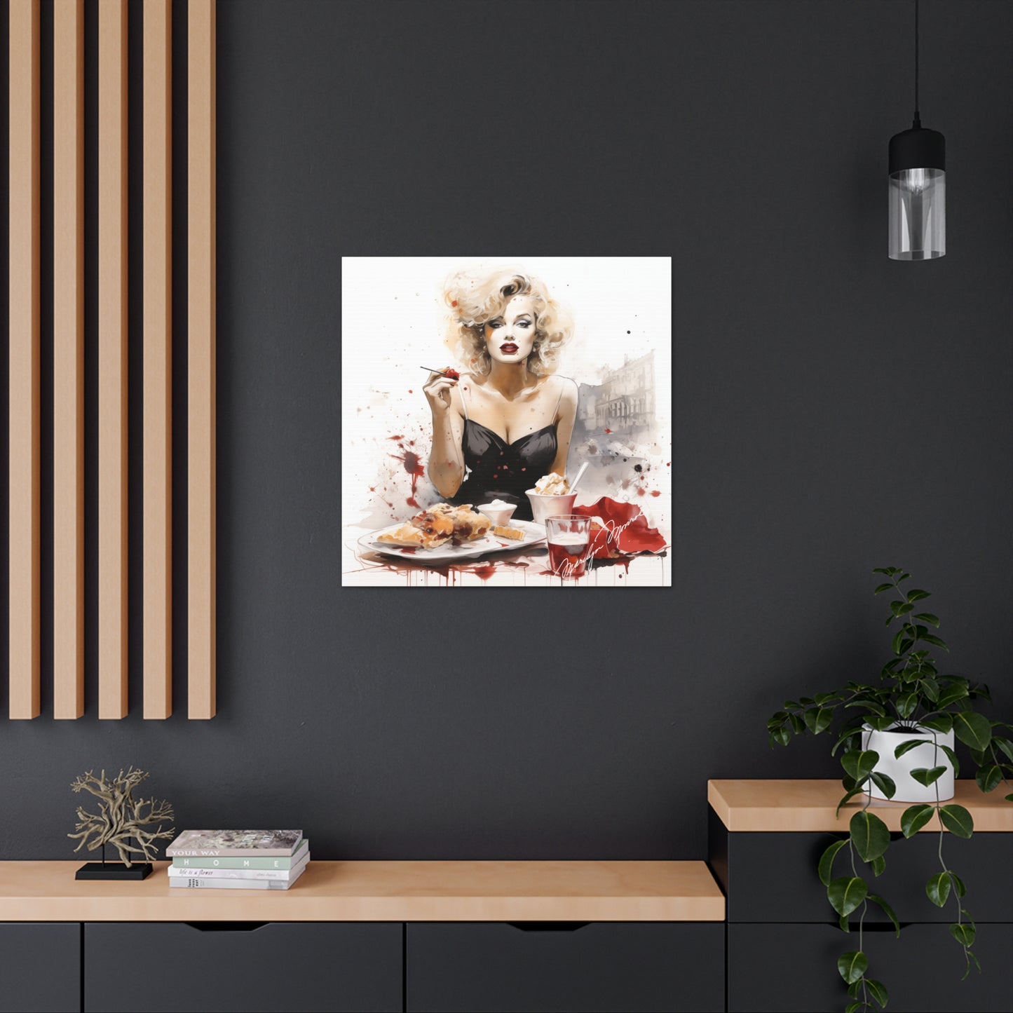 Marilyn Monroe Abstract Watercolor Canvas Gallery Wrap - 3 Sizes