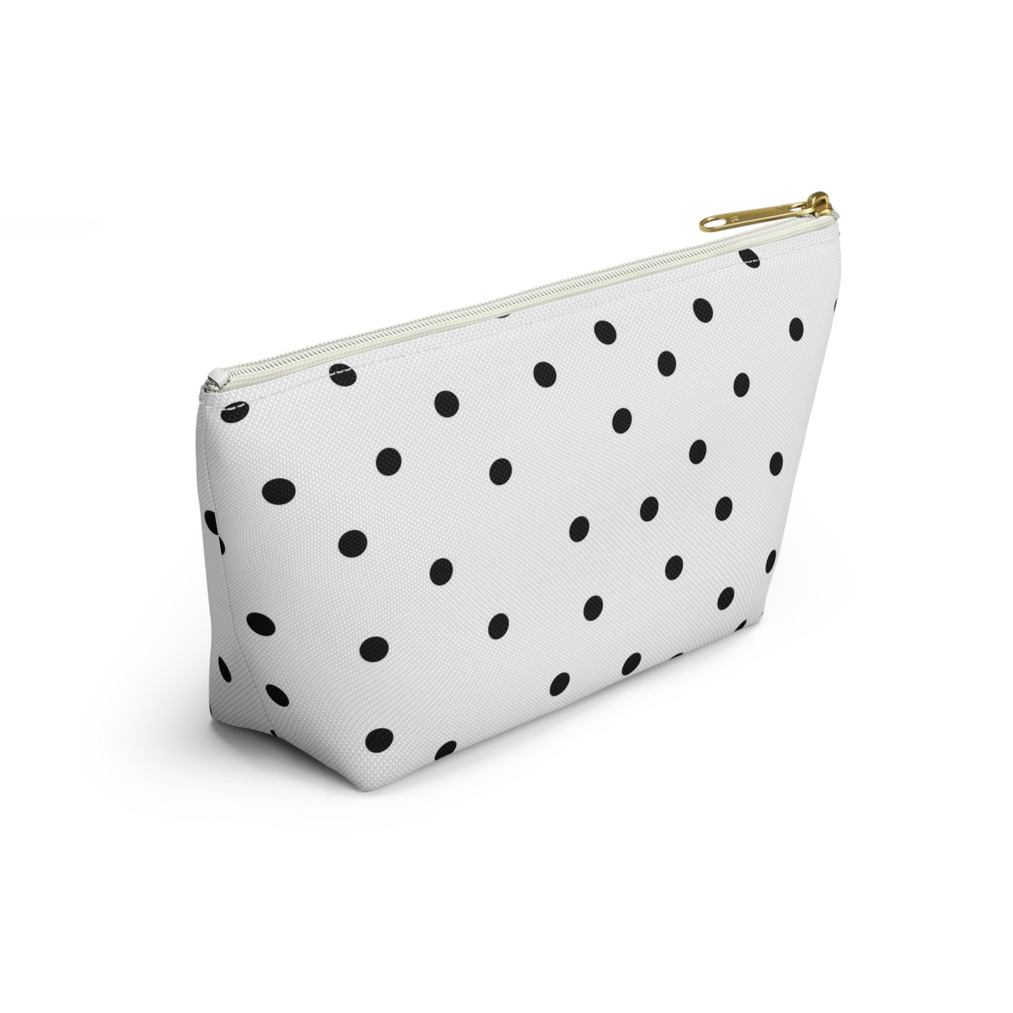 Personalized Perfume Bottle Cosmetic Pouch w T-bottom, Accessory Pouch, Perfume Bottle Polka Dot