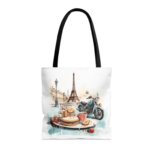 Motorcycles and Pastries in Paris Tote Bag