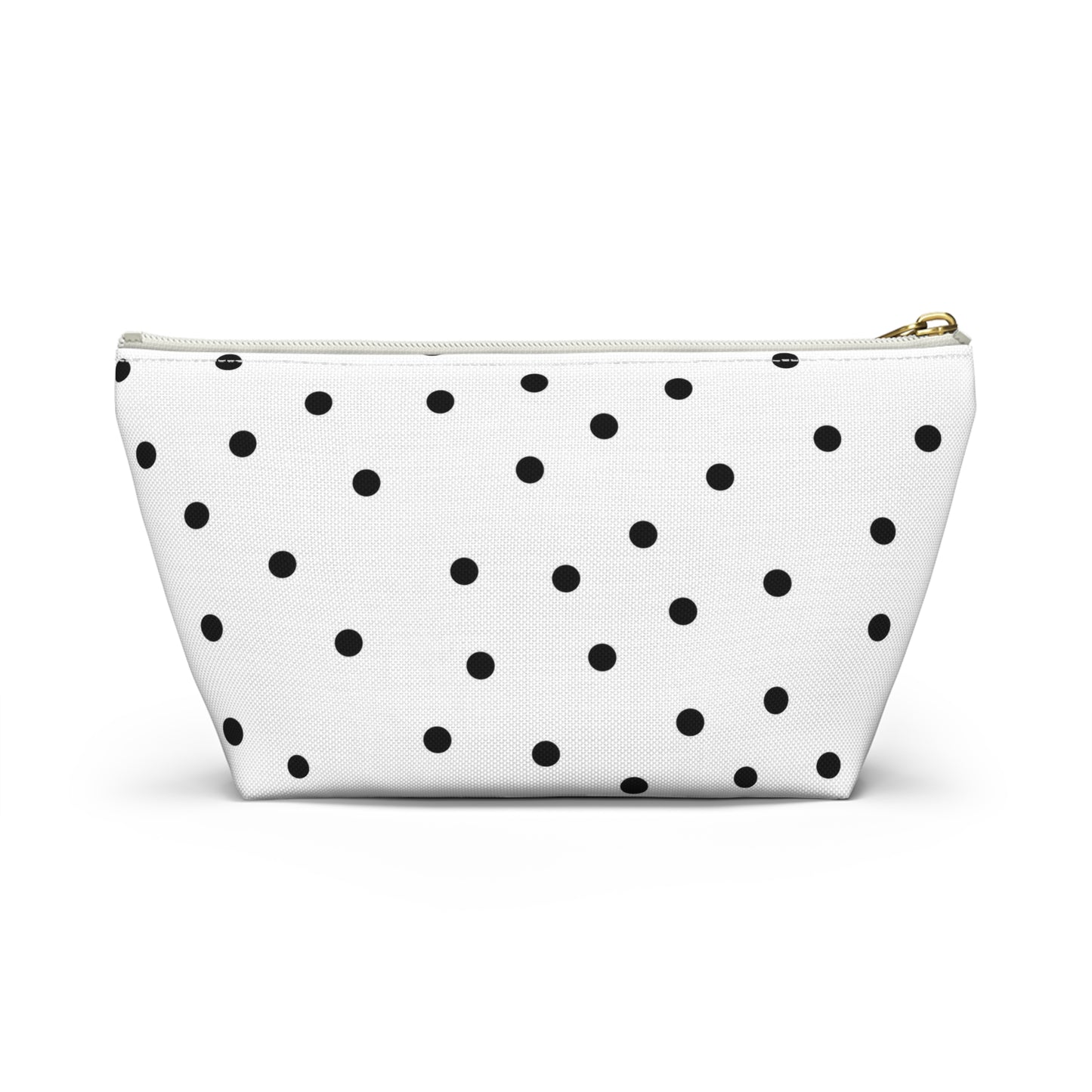 Personalized Perfume Bottle Cosmetic Pouch w T-bottom, Accessory Pouch, Perfume Bottle Polka Dot