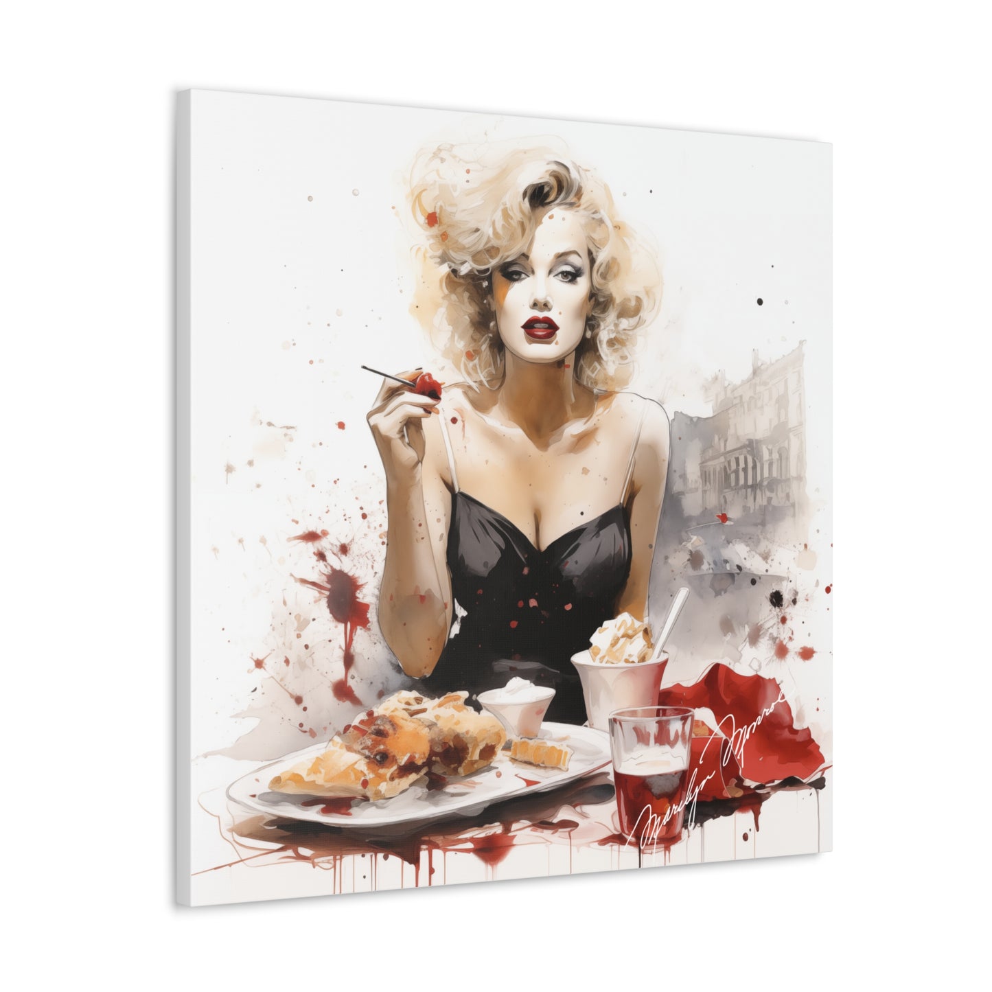 Marilyn Monroe Abstract Watercolor Canvas Gallery Wrap - 3 Sizes