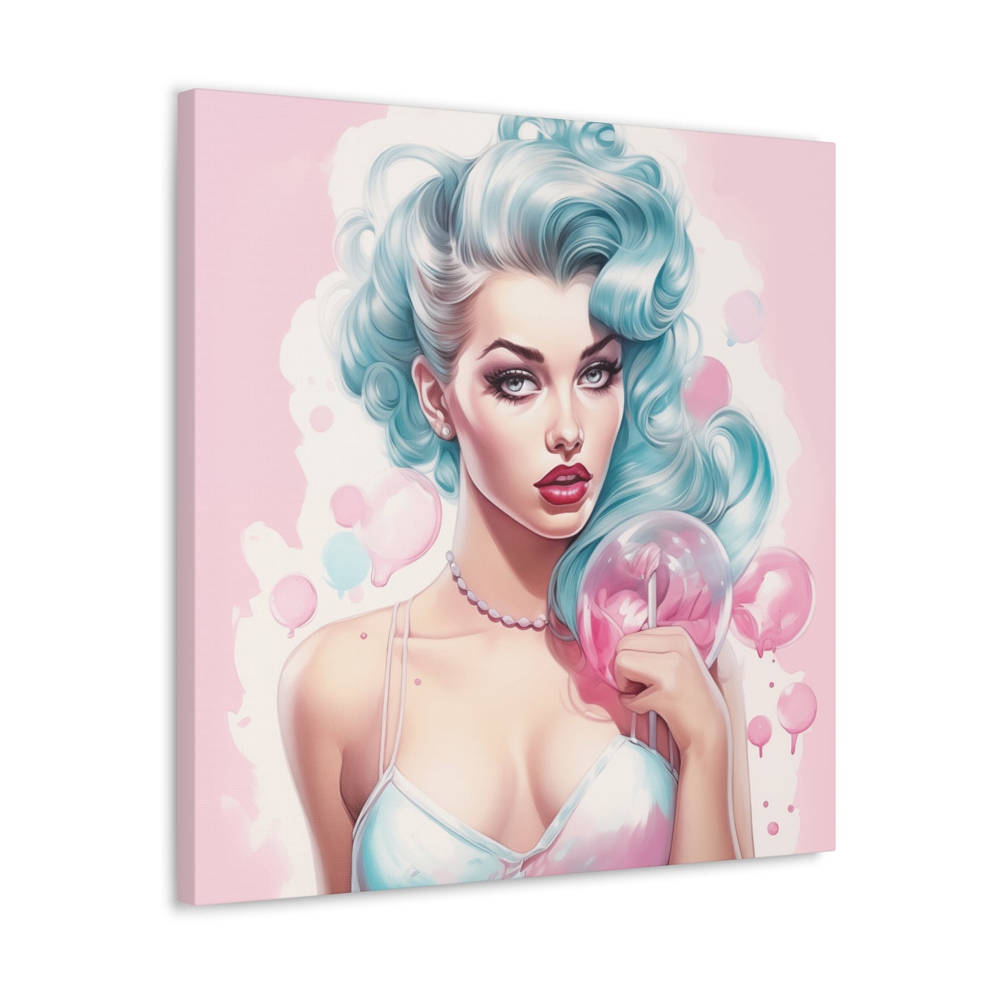 Courtney Pinup Girl Modern Art Abstract Canvas Gallery Wrap - 3 Sizes