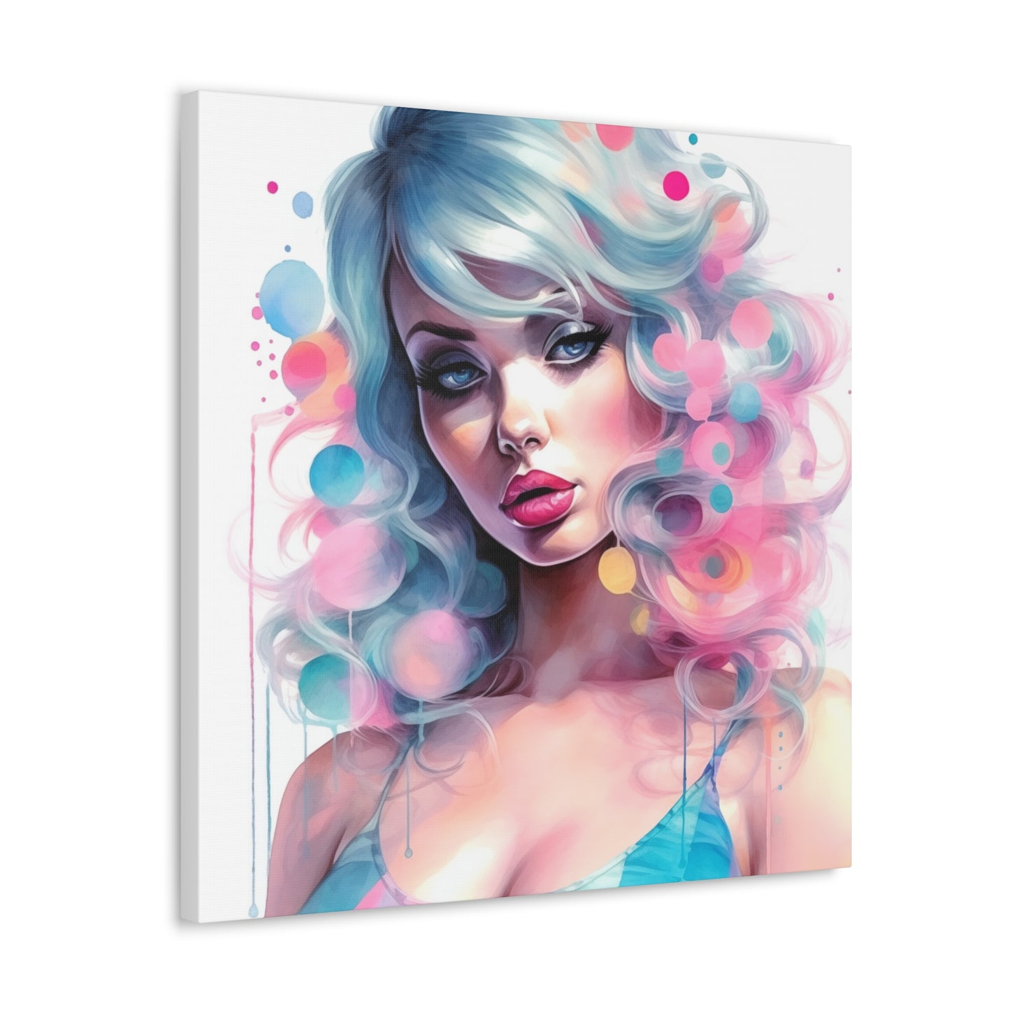 Kimberly Pinup Girl Modern Art Abstract Canvas Gallery Wrap - 3 Sizes