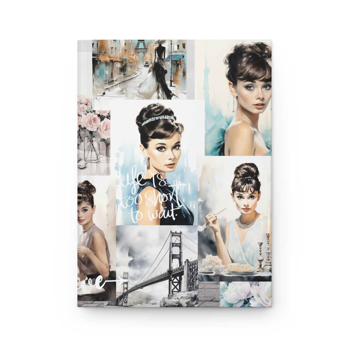 Audrey Hepburn Breakfast at Tiffany Inspired Motivational Hardcover Journal Matte