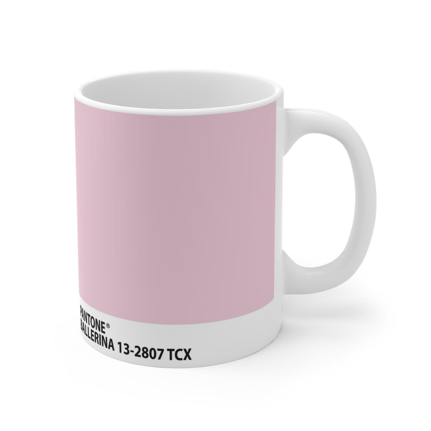 Custom Personalized Mug 11oz - Ballerina Pink Color Swatch Mugs, Ballet Pink Mug