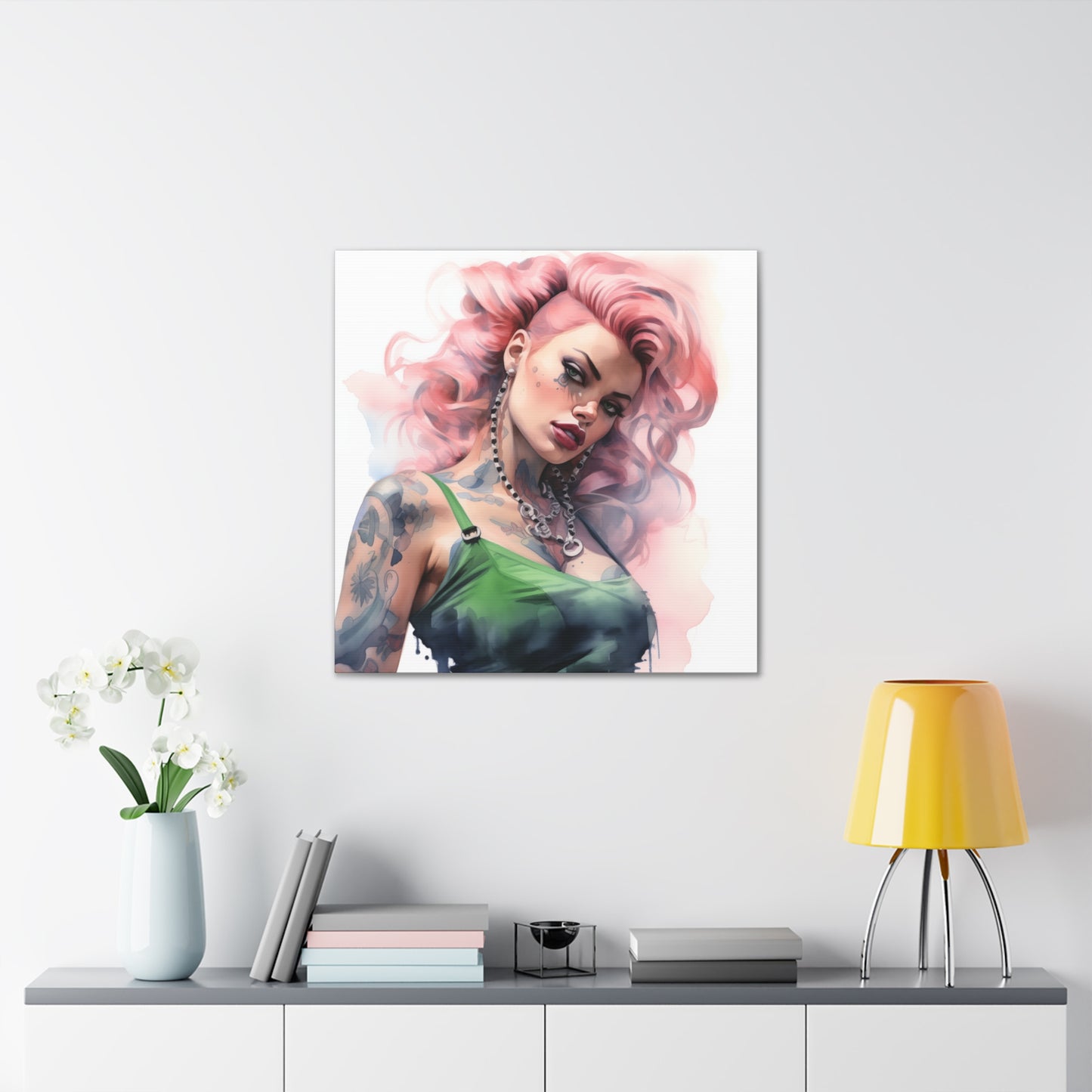 Gretchen Pinup Girl Modern Art Abstract Canvas Gallery Wrap - 3 Sizes