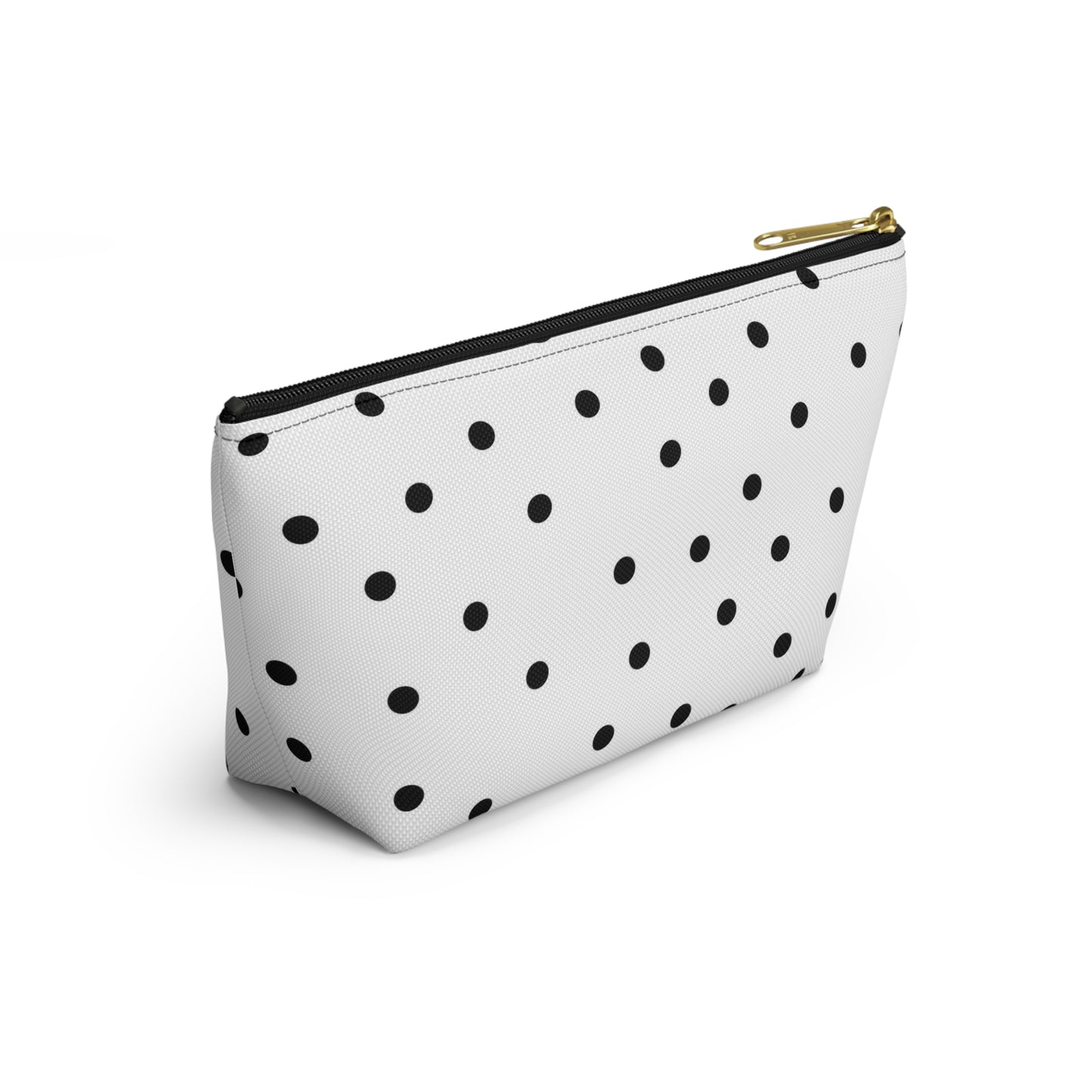 Personalized Perfume Bottle Cosmetic Pouch w T-bottom, Accessory Pouch, Perfume Bottle Polka Dot