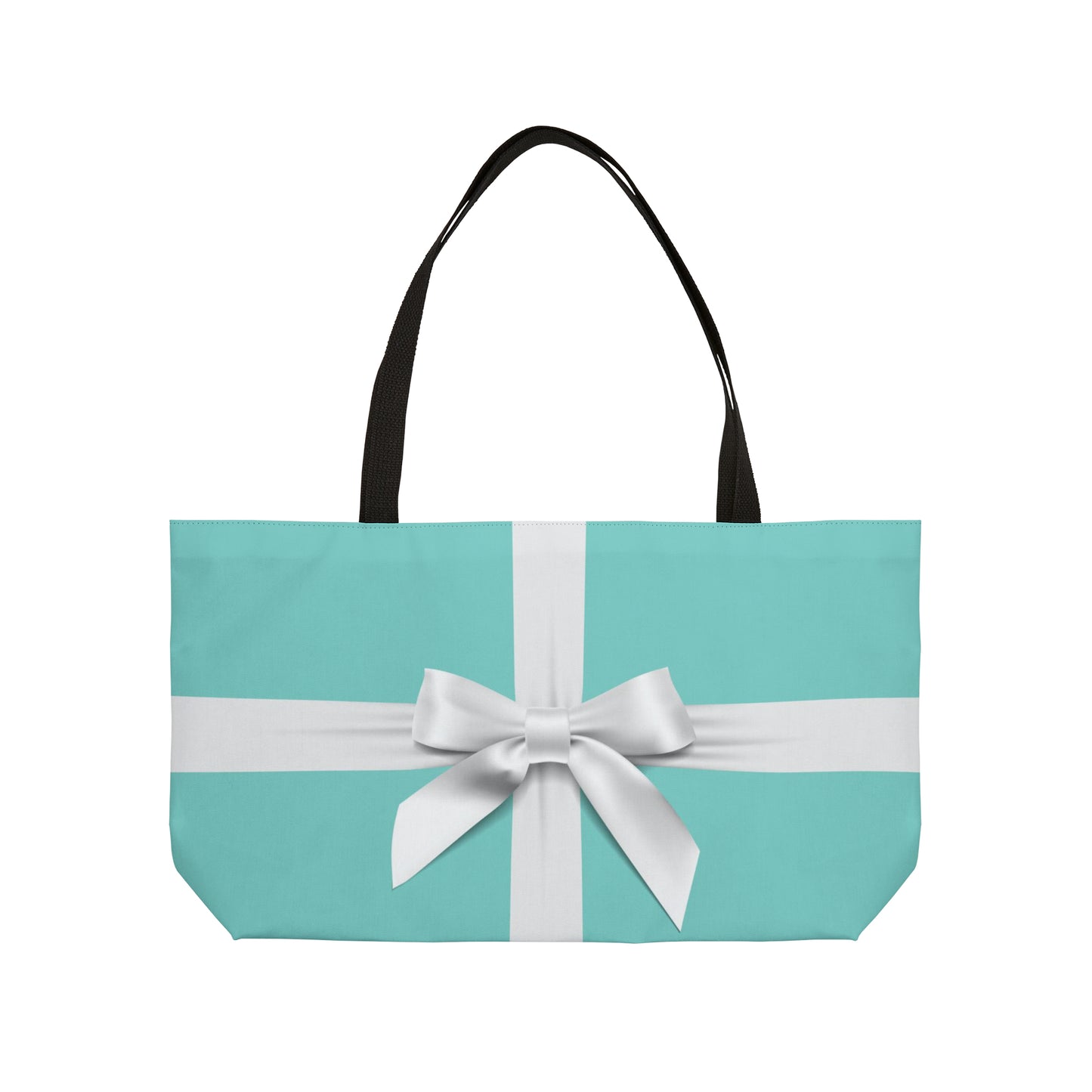 Personalized Little Blue Box Bow Tote - East West Tote Bag - Large Weekender Bag