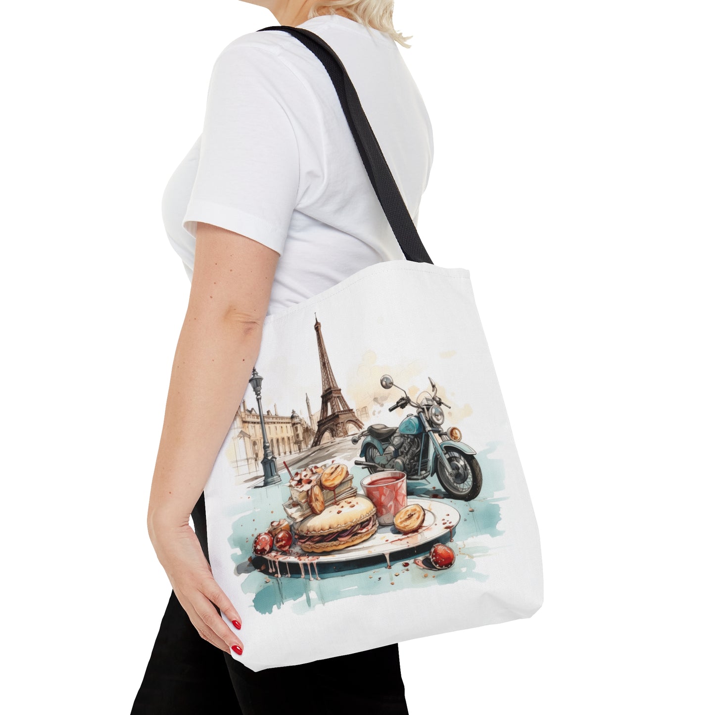 Motorcycles and Pastries in Paris Tote Bag