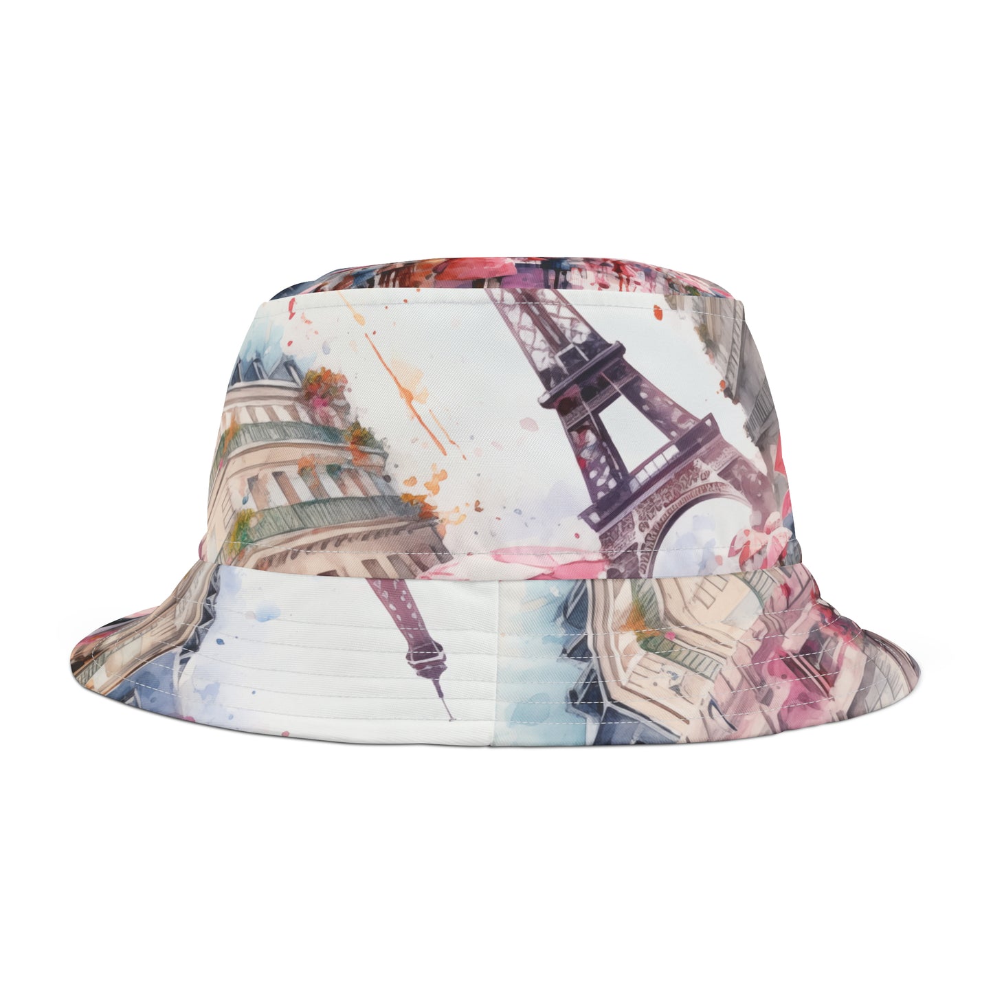 Raining Watercolor in Paris Bucket Hat