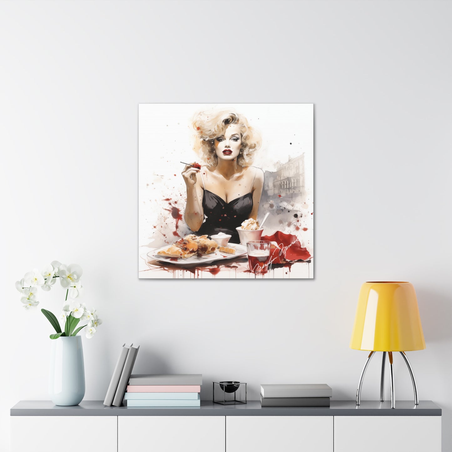 Marilyn Monroe Abstract Watercolor Canvas Gallery Wrap - 3 Sizes