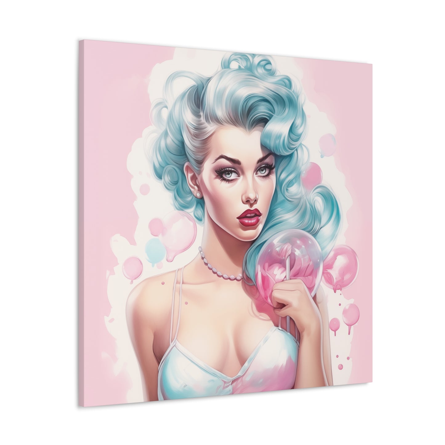 Courtney Pinup Girl Modern Art Abstract Canvas Gallery Wrap - 3 Sizes