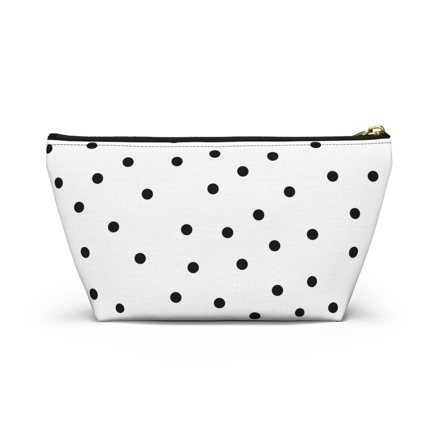 Personalized Perfume Bottle Cosmetic Pouch w T-bottom, Accessory Pouch, Perfume Bottle Polka Dot