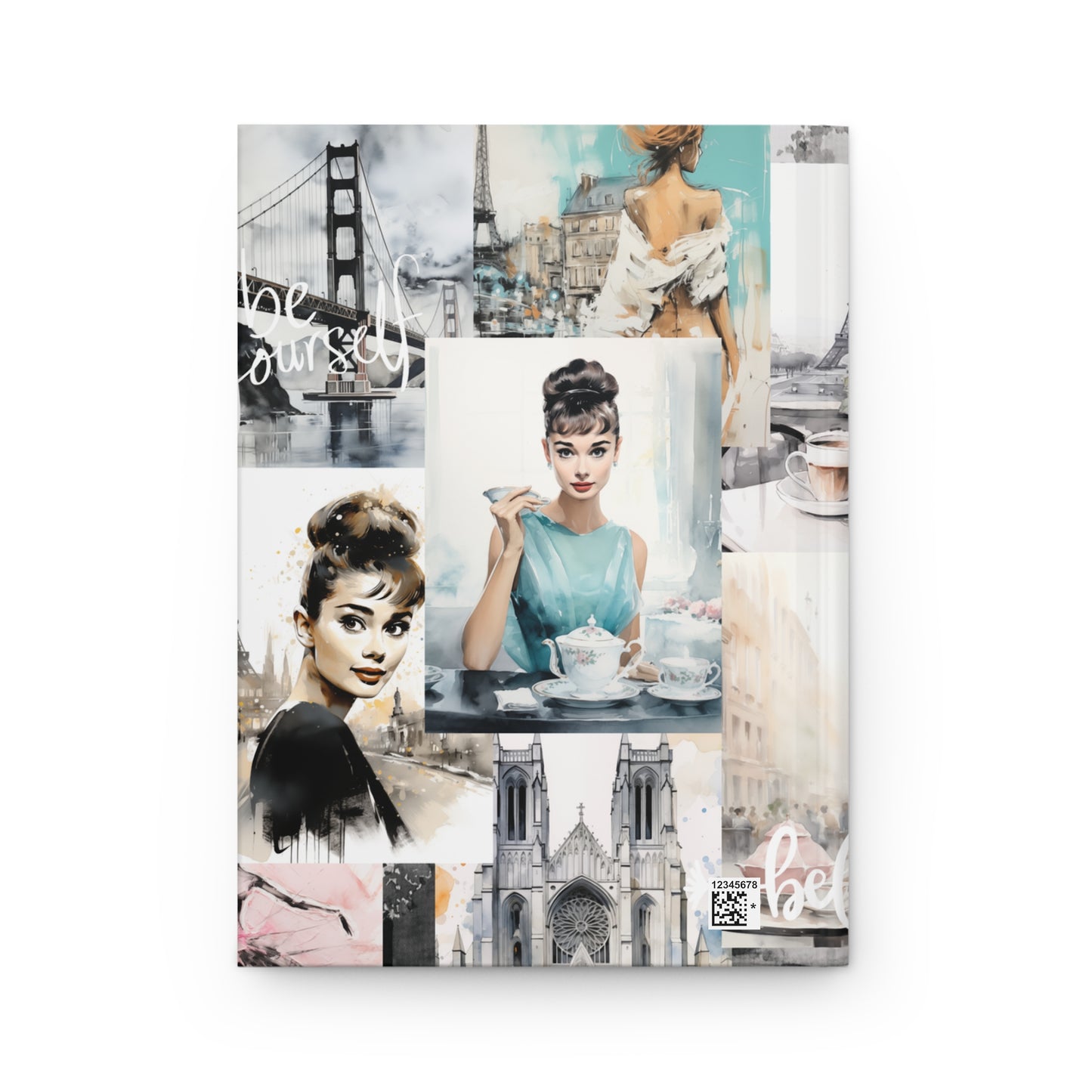 Audrey Hepburn Breakfast at Tiffany Inspired Motivational Hardcover Journal Matte