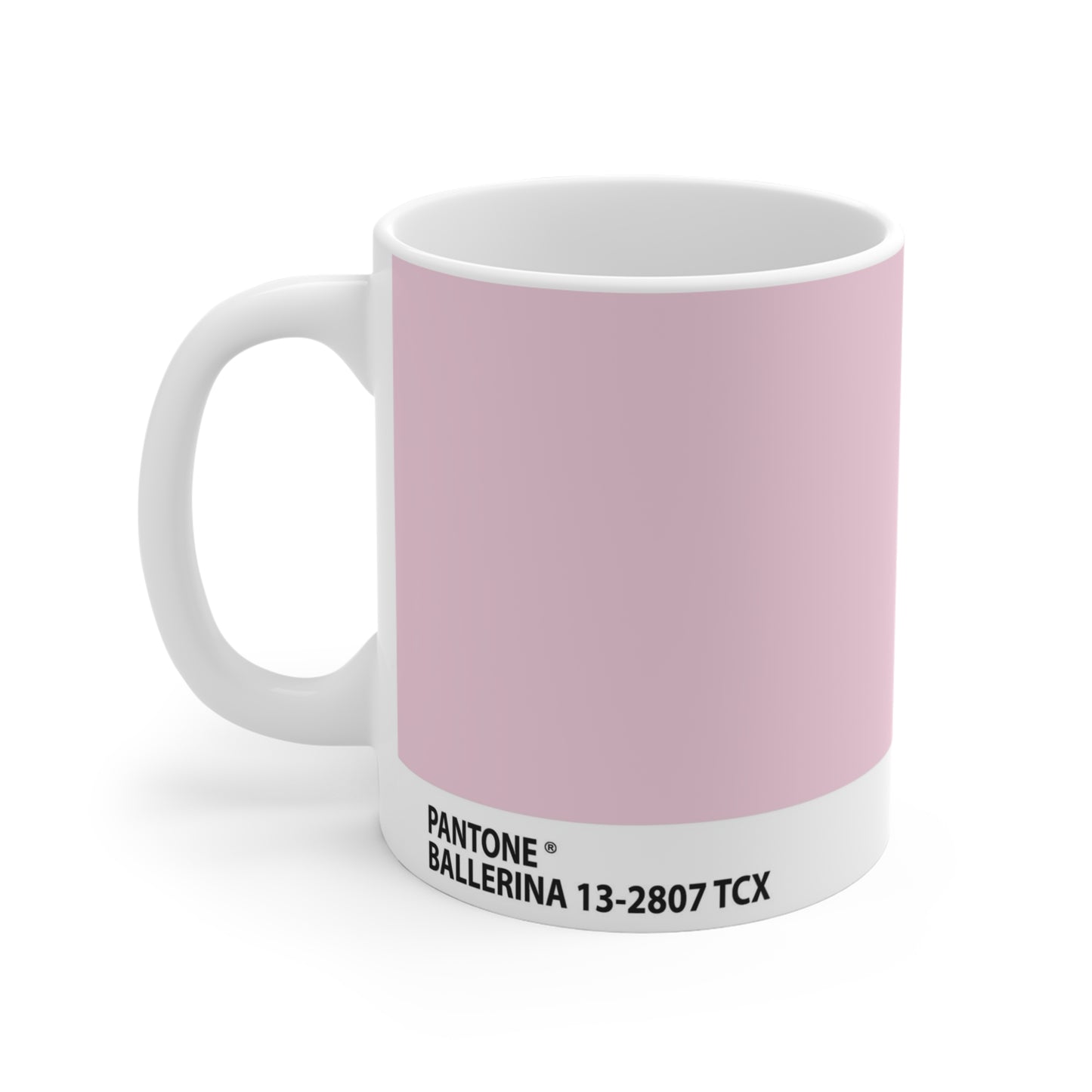 Custom Personalized Mug 11oz - Ballerina Pink Color Swatch Mugs, Ballet Pink Mug