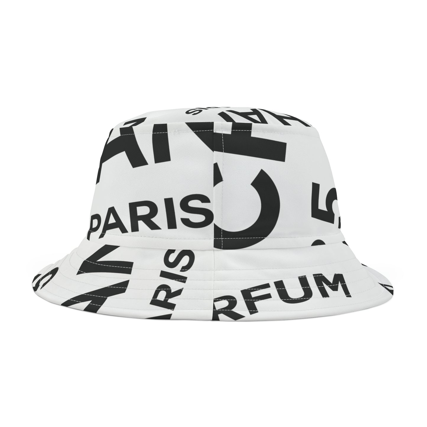 White Designer Perfume Inspired Bucket Hat