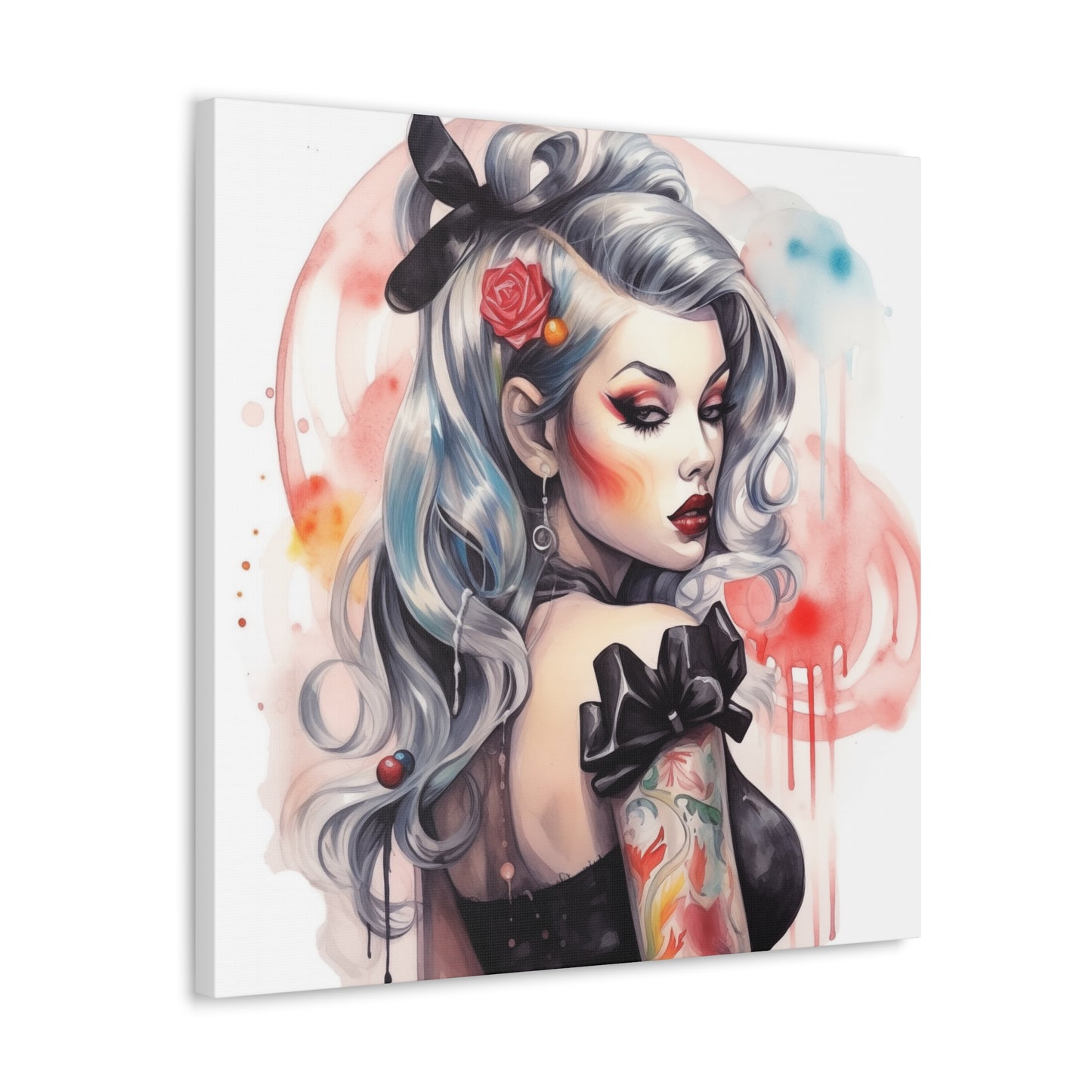 Sky Pinup Girl Modern Art Abstract Canvas Gallery Wrap - 3 Sizes