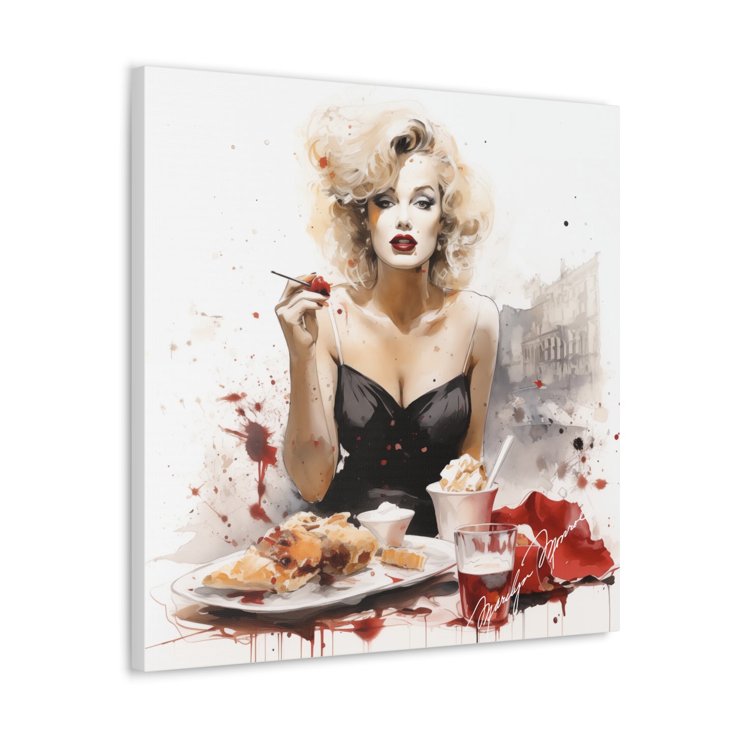 Marilyn Monroe Abstract Watercolor Canvas Gallery Wrap - 3 Sizes