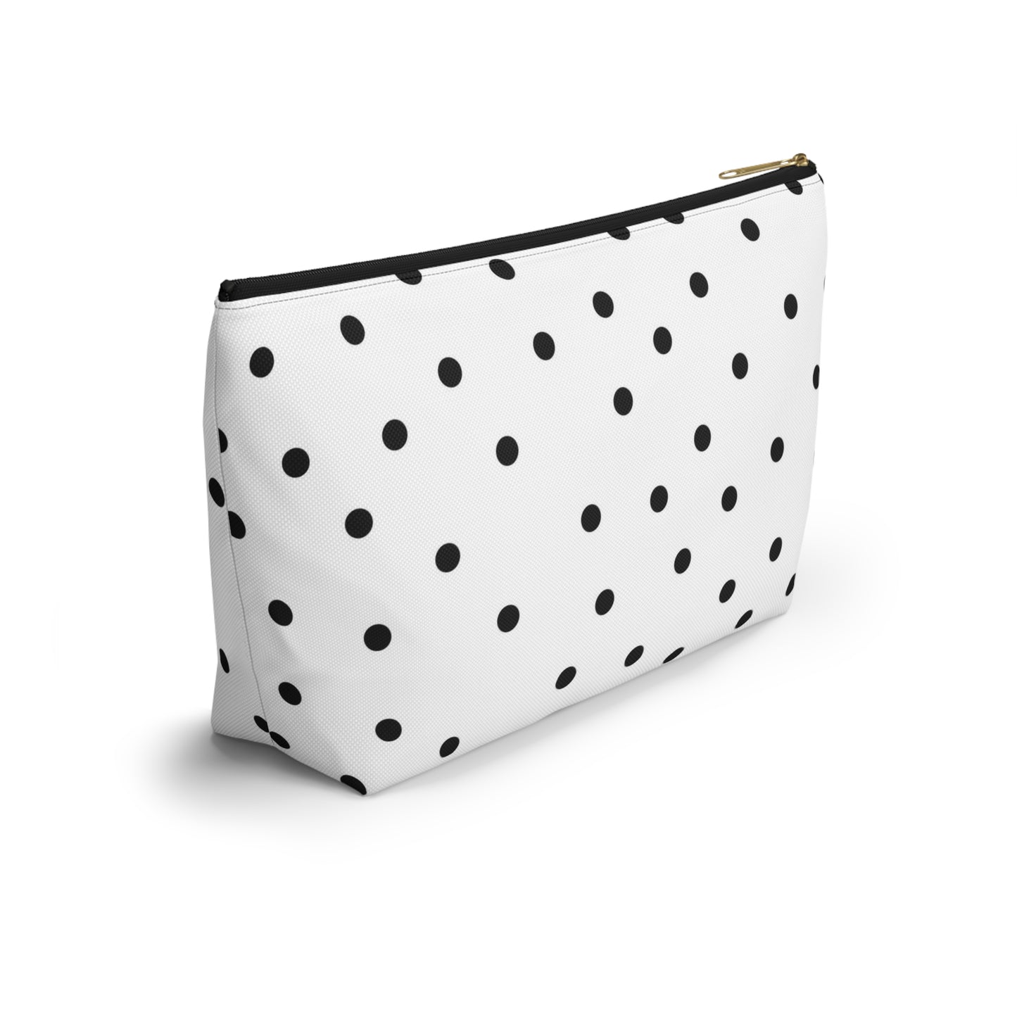 Personalized Perfume Bottle Cosmetic Pouch w T-bottom, Accessory Pouch, Perfume Bottle Polka Dot