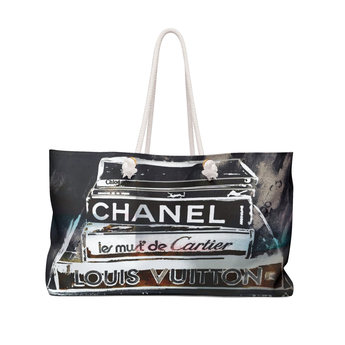 Custom Design Fashion Book Tote Bag, Weekender Bag