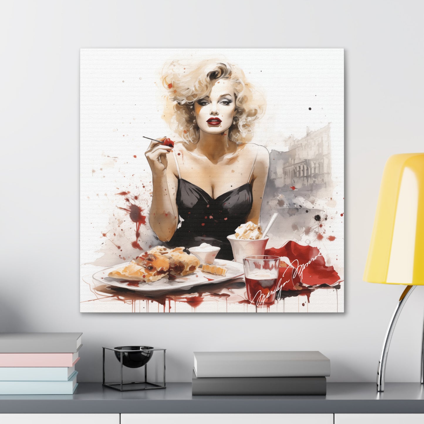 Marilyn Monroe Abstract Watercolor Canvas Gallery Wrap - 3 Sizes