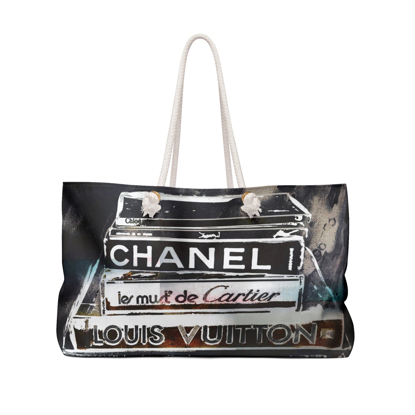 Custom Design Fashion Book Tote Bag, Weekender Bag