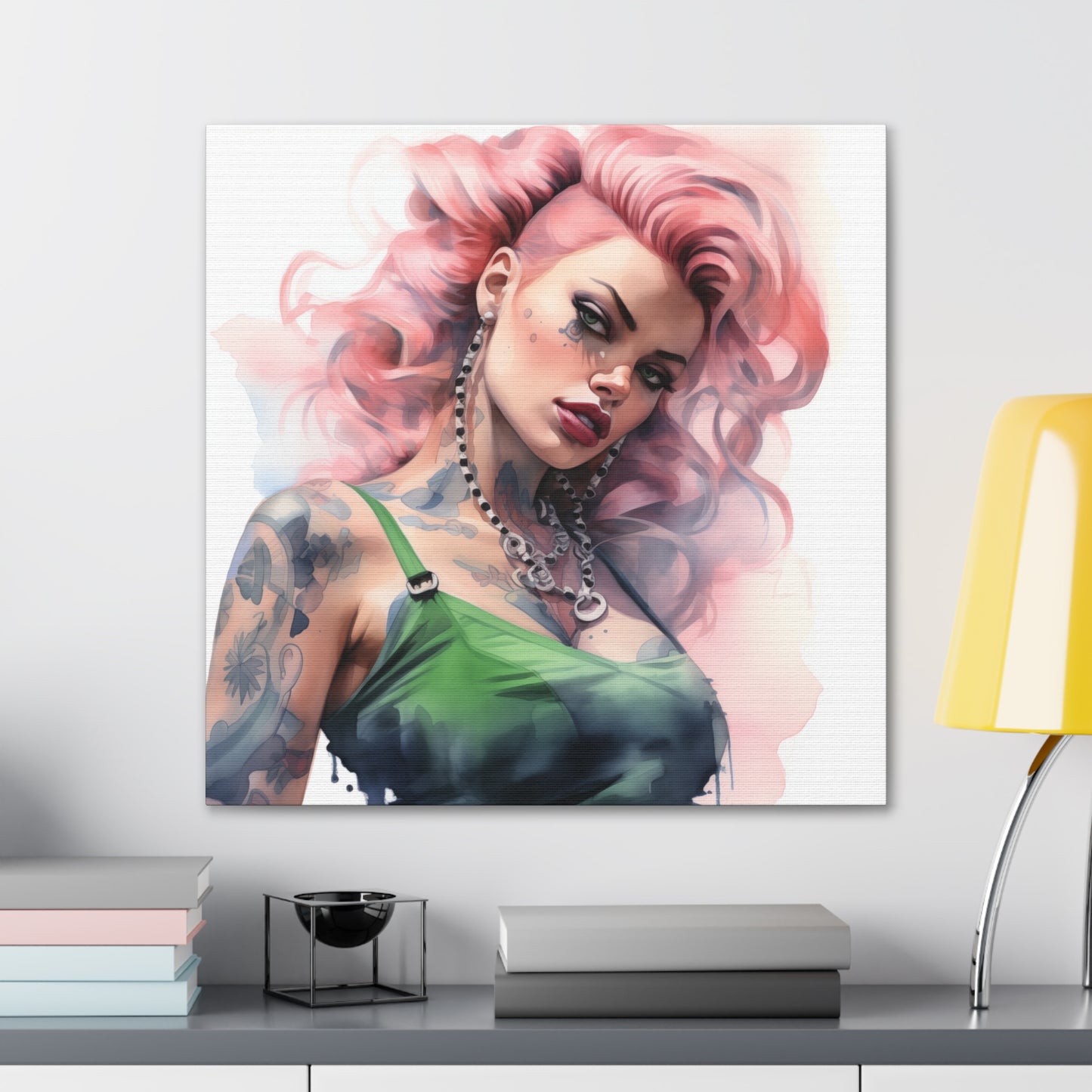 Gretchen Pinup Girl Modern Art Abstract Canvas Gallery Wrap - 3 Sizes