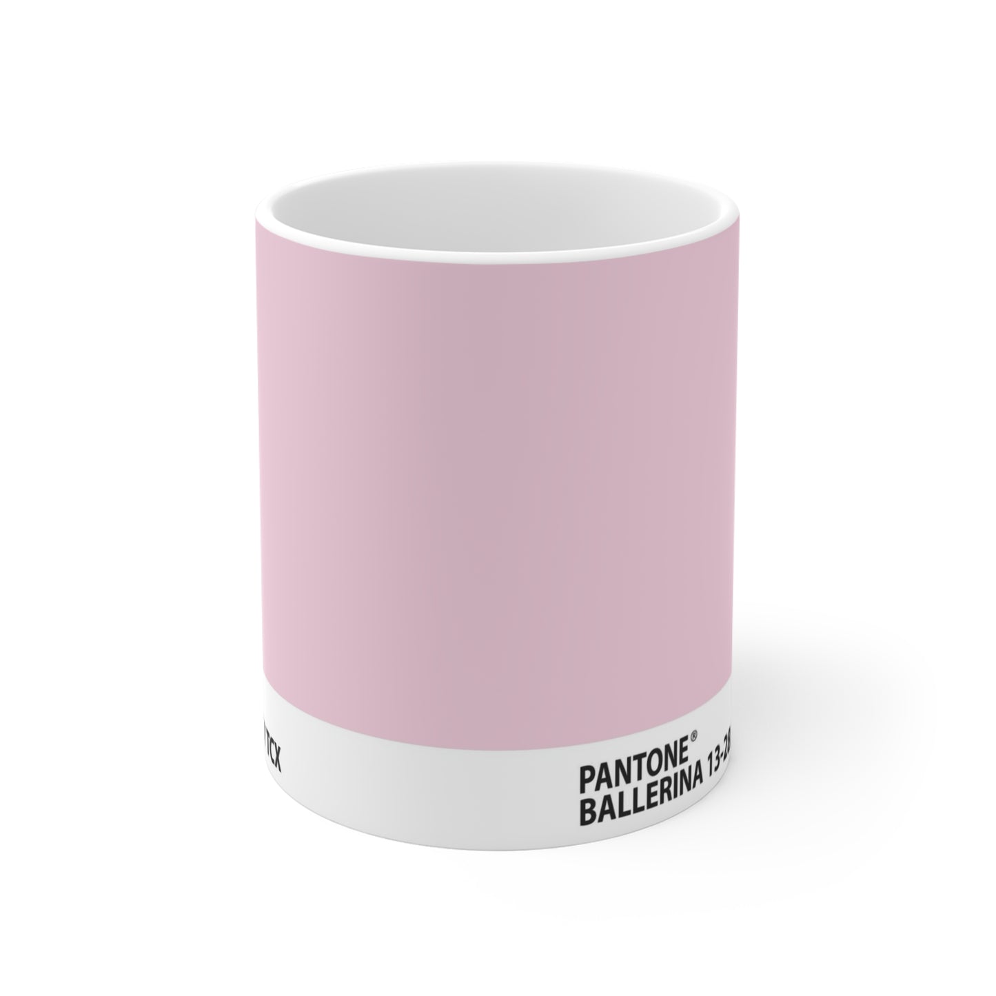 Custom Personalized Mug 11oz - Ballerina Pink Color Swatch Mugs, Ballet Pink Mug