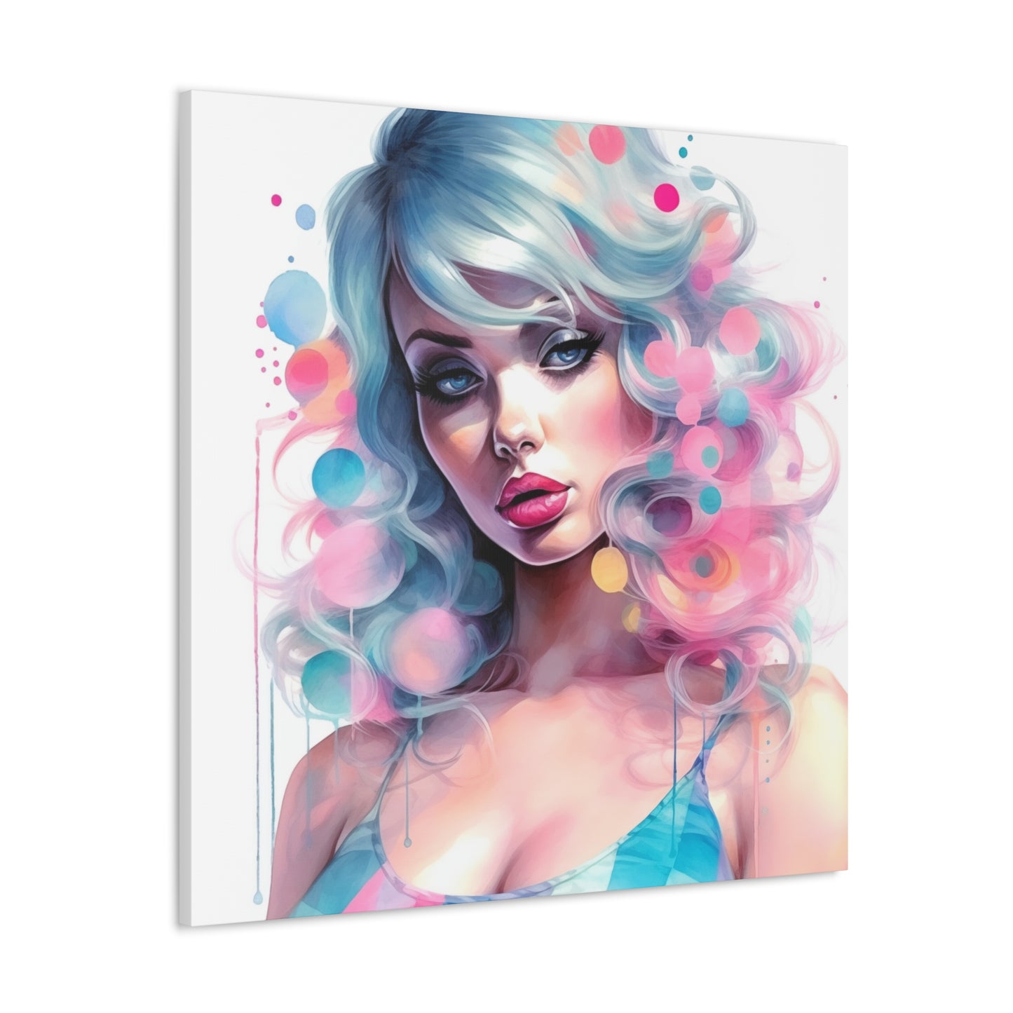 Kimberly Pinup Girl Modern Art Abstract Canvas Gallery Wrap - 3 Sizes