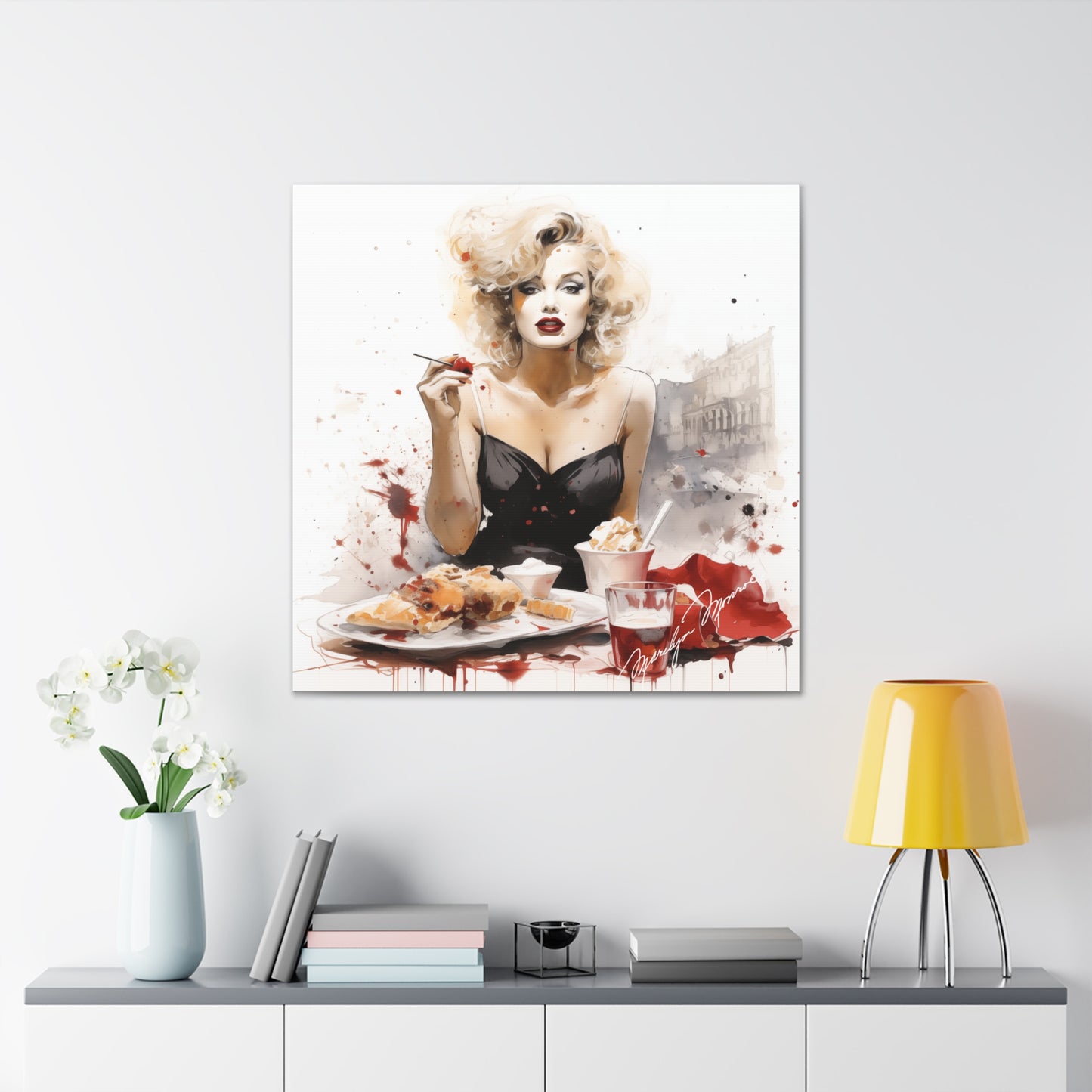 Marilyn Monroe Abstract Watercolor Canvas Gallery Wrap - 3 Sizes