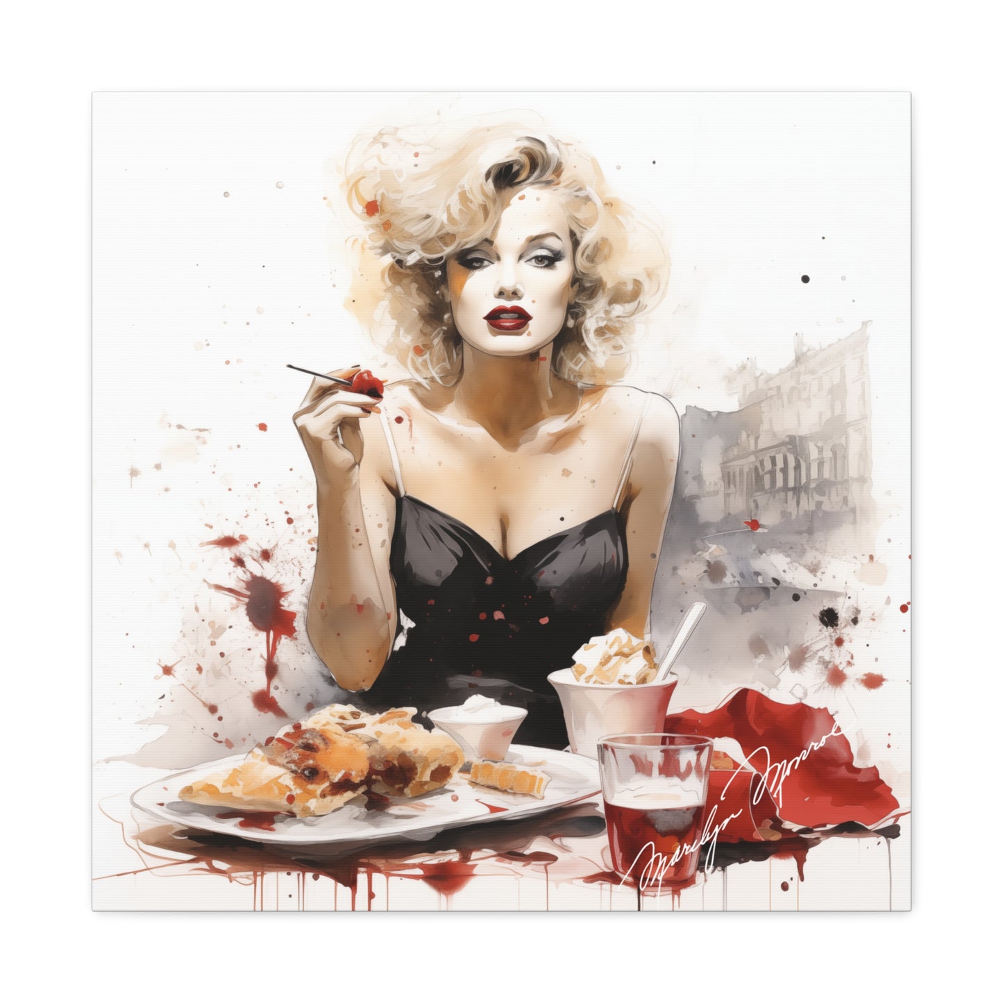 Marilyn Monroe Abstract Watercolor Canvas Gallery Wrap - 3 Sizes