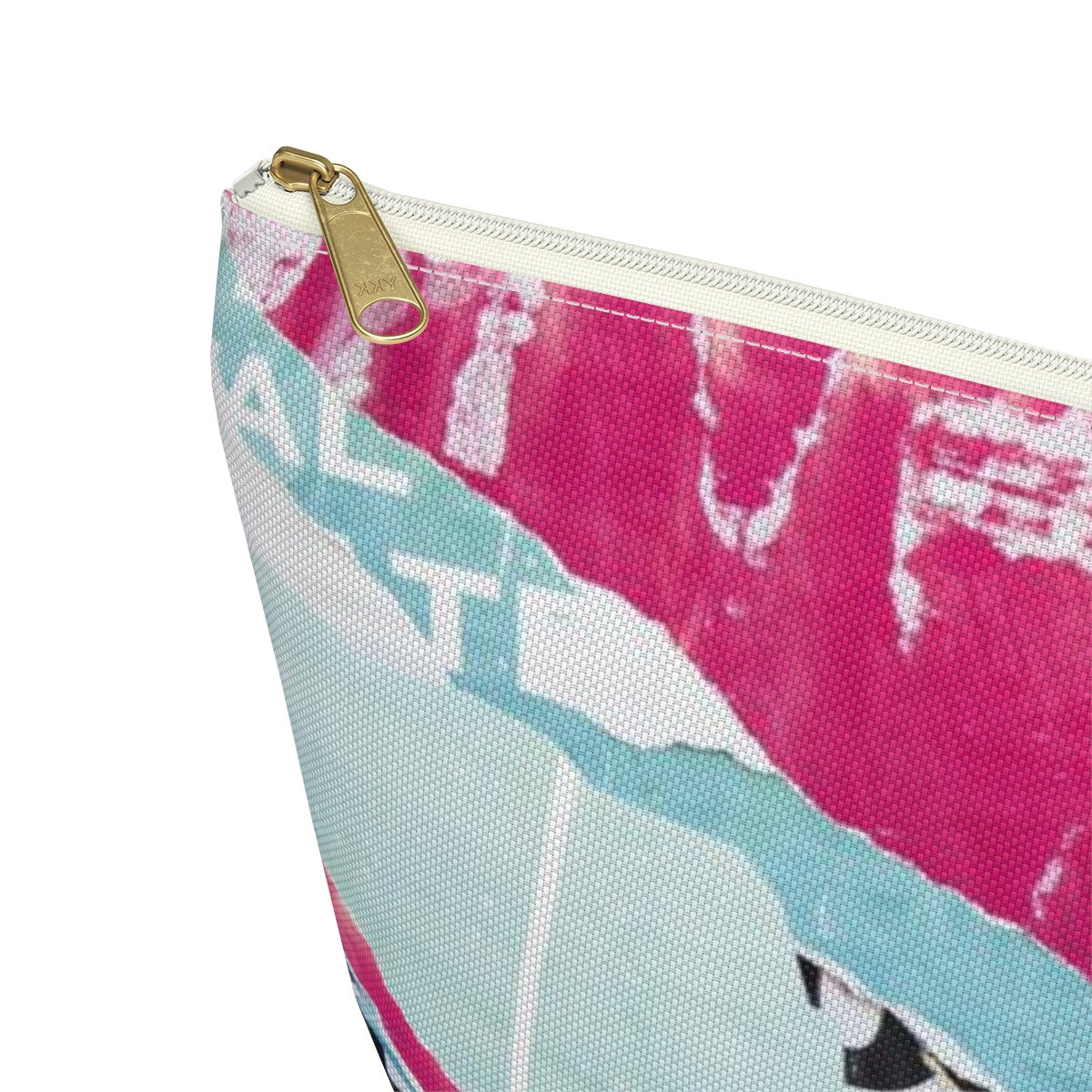 Abstract Cosmetic Pouch w T-bottom, Accessory Pouch,  Pink and Blue, Abstract Poster