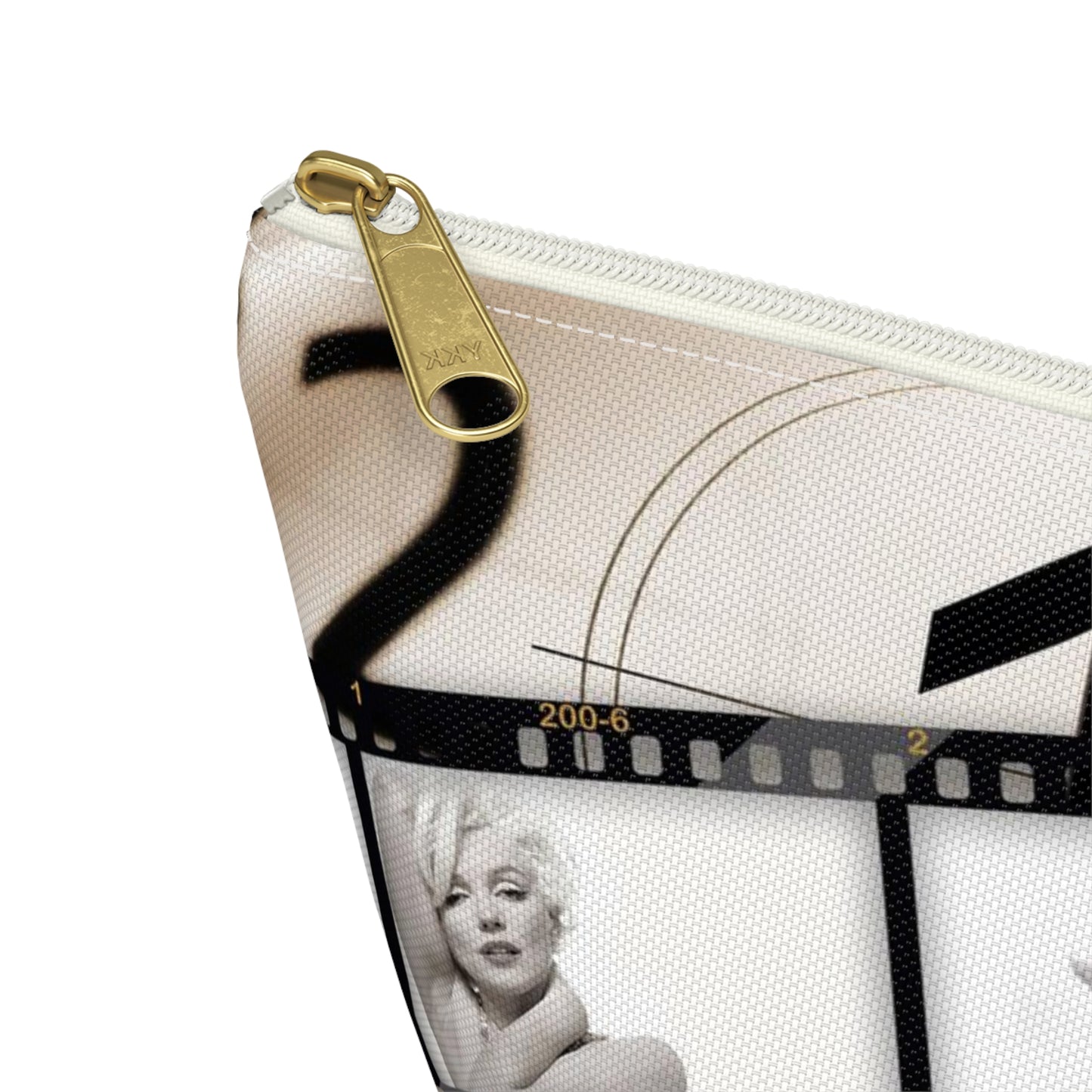 Marilyn Monroe Cosmetic Pouch w T-bottom, Accessory Pouch - Marilyn on Film Makeup Bag