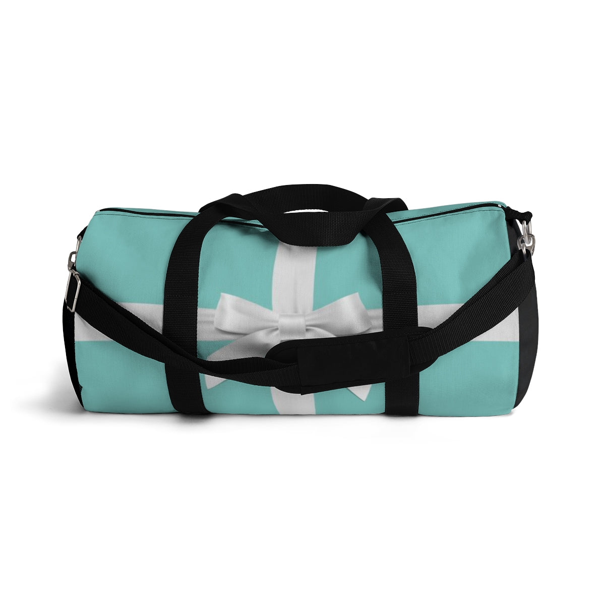 Personalized Little Blue Box Duffel Bag - White Bow