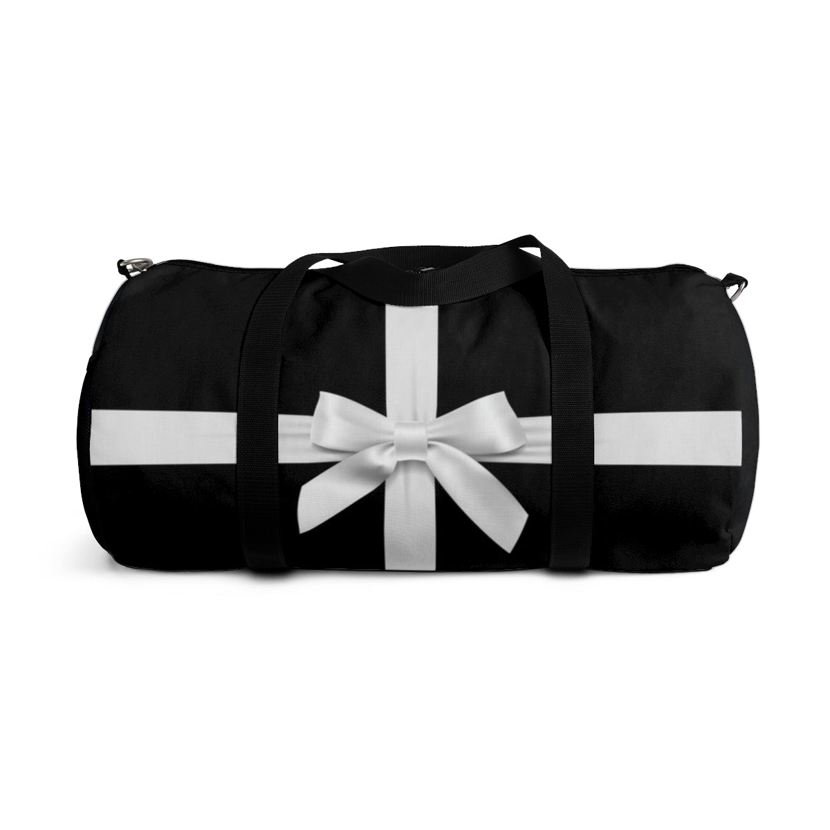 Personalized Little Black Box Duffel Bag - White Bow