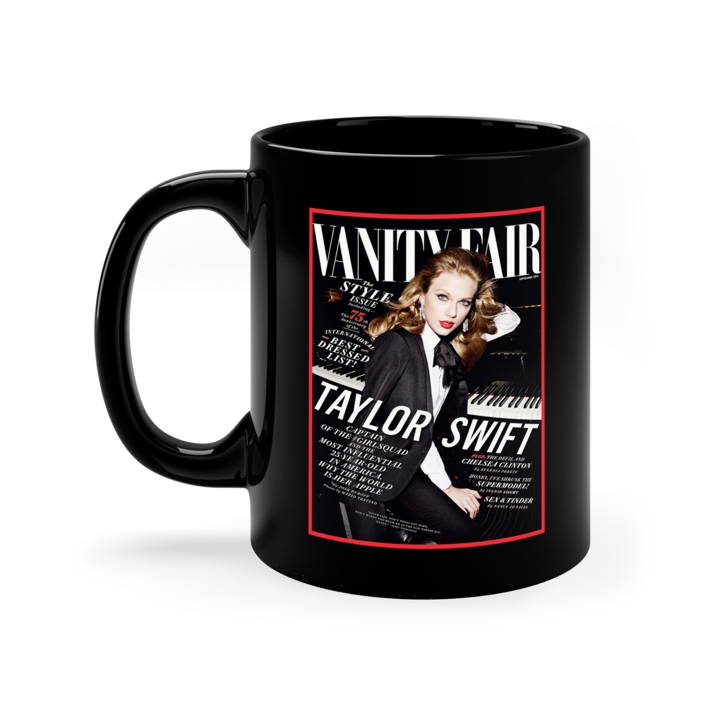 Taylor Swift VANITY FAIR Magazine Cover Mug - 11oz Black Mug - Taylor Swift Autograph Mug