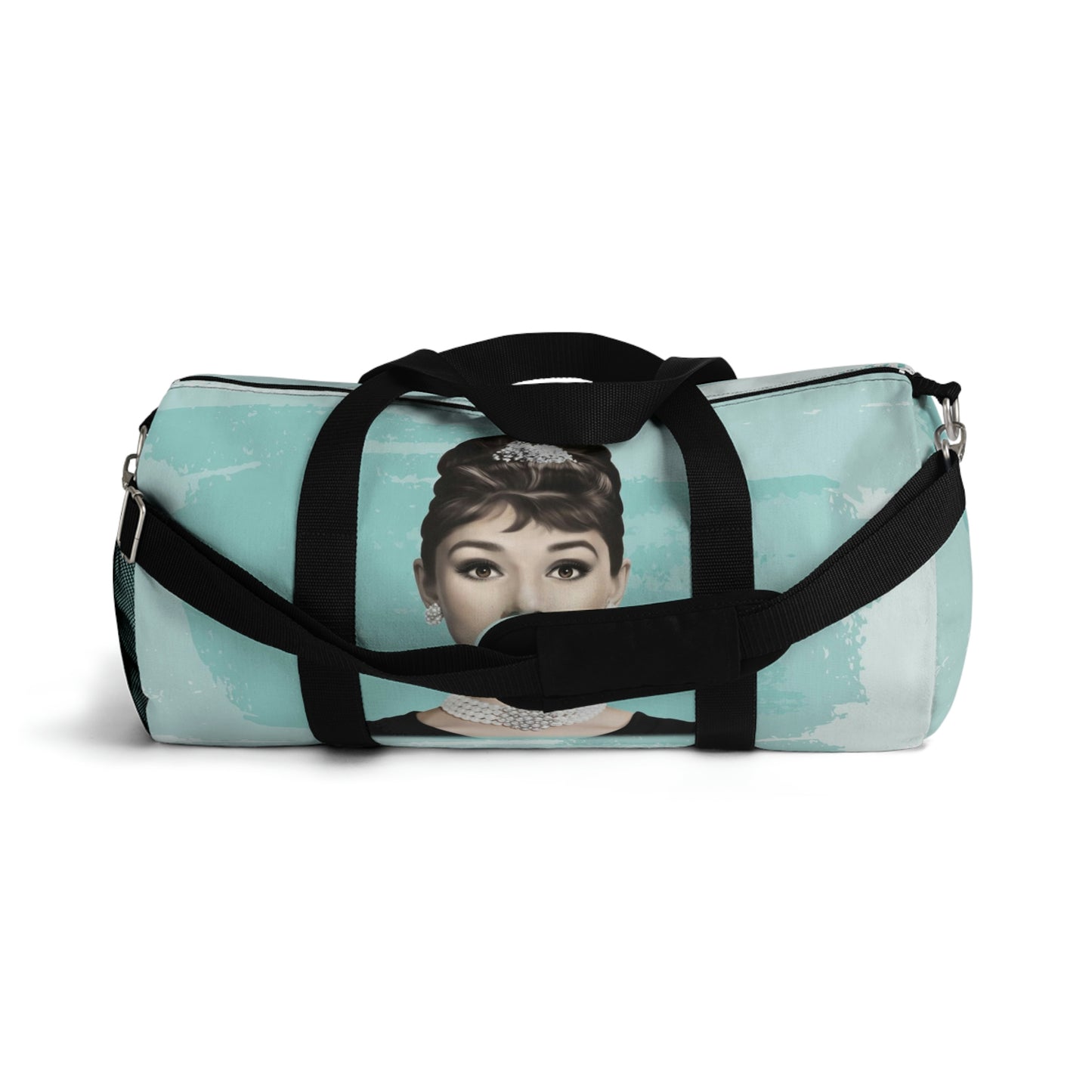 Personalized Audrey Hepburn Duffel Bag - Blue Bubblegum