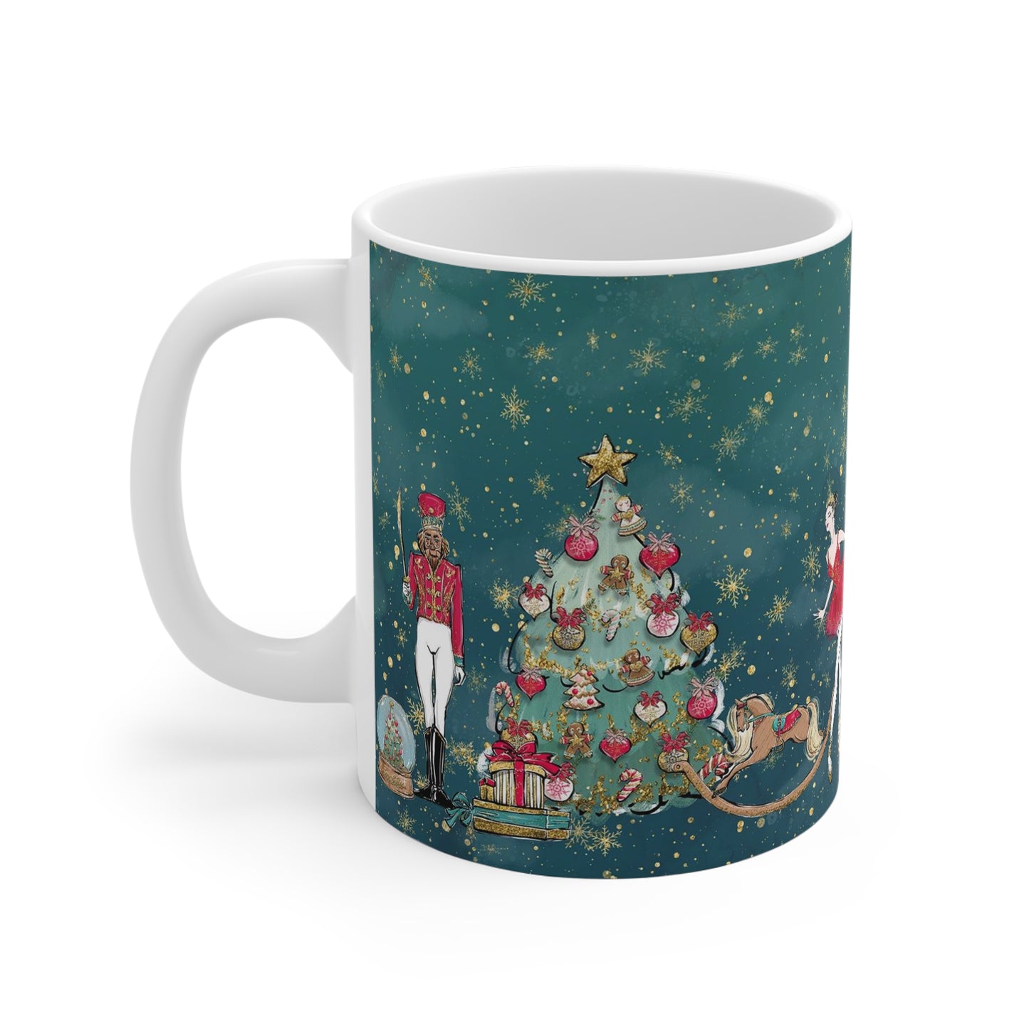 Personalized Nutcracker Mug 11oz - Emerald Green Nutcracker Ballet Mug