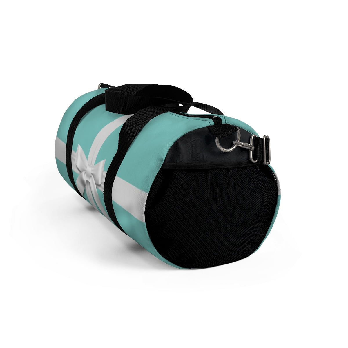 Personalized Little Blue Box Duffel Bag - White Bow