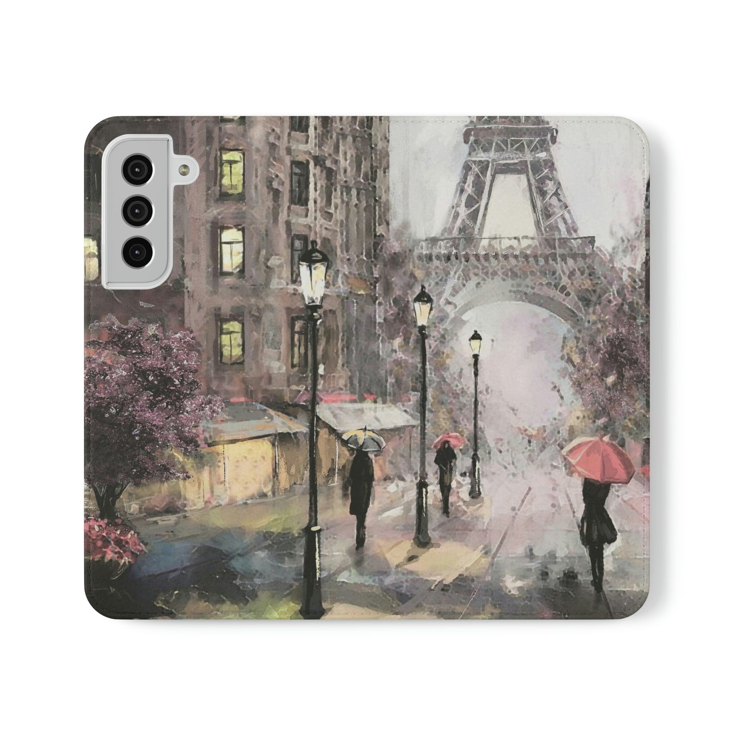 Personalized Eiffel Tower Paris Painting Phone Case, Folio Phone Case, Paris France Smart Phone Folding Case