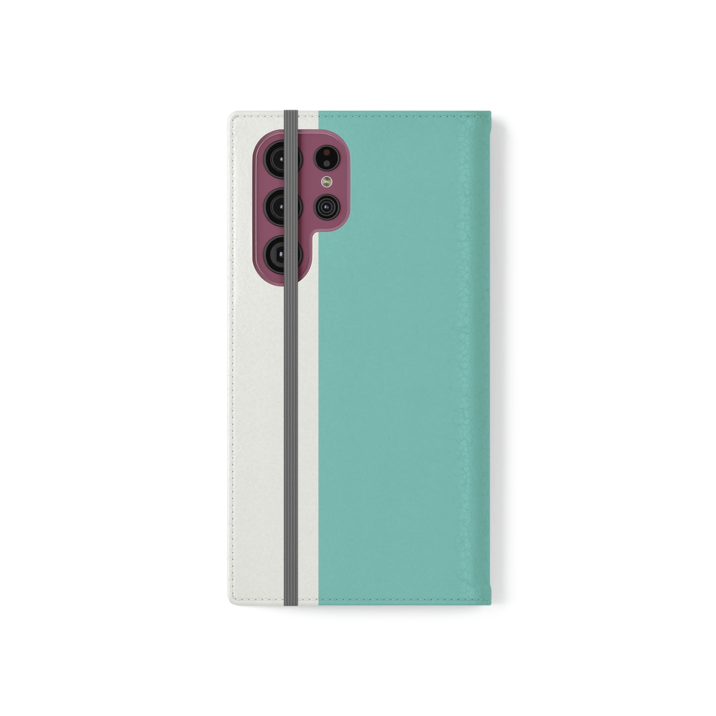 East West Color Block Phone Case, Blue Green Folio Phone Case, Breakfast at Tiffany Inspired Smart Phone Folding Case