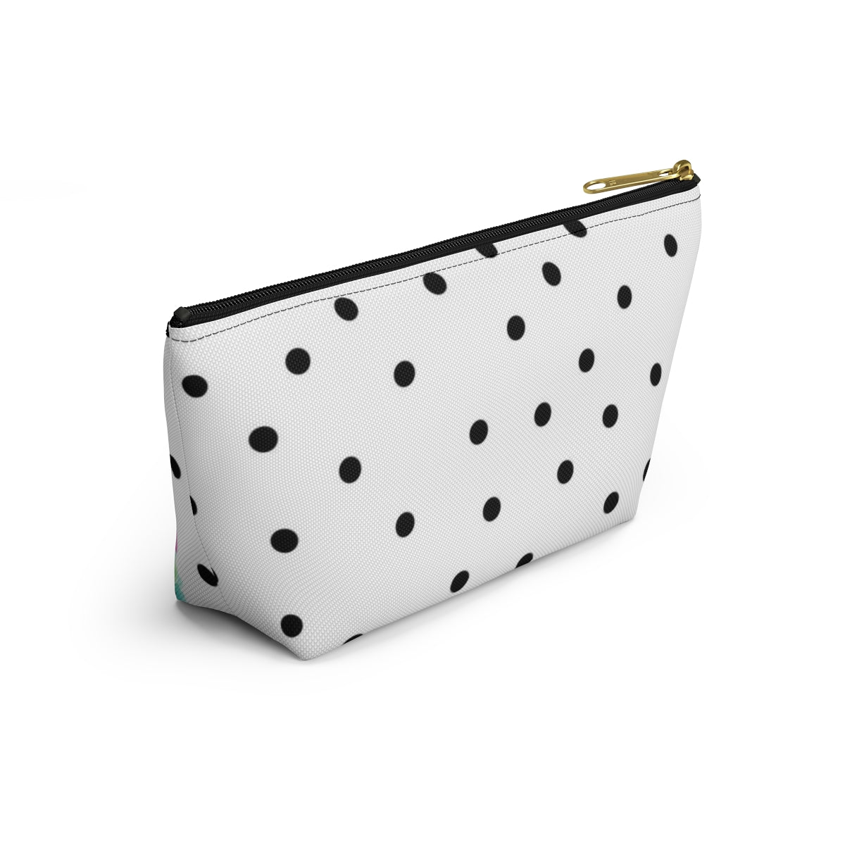 Personalized Macarons Cosmetic Pouch w T-bottom, Accessory Pouch, Macaron Polka Dot