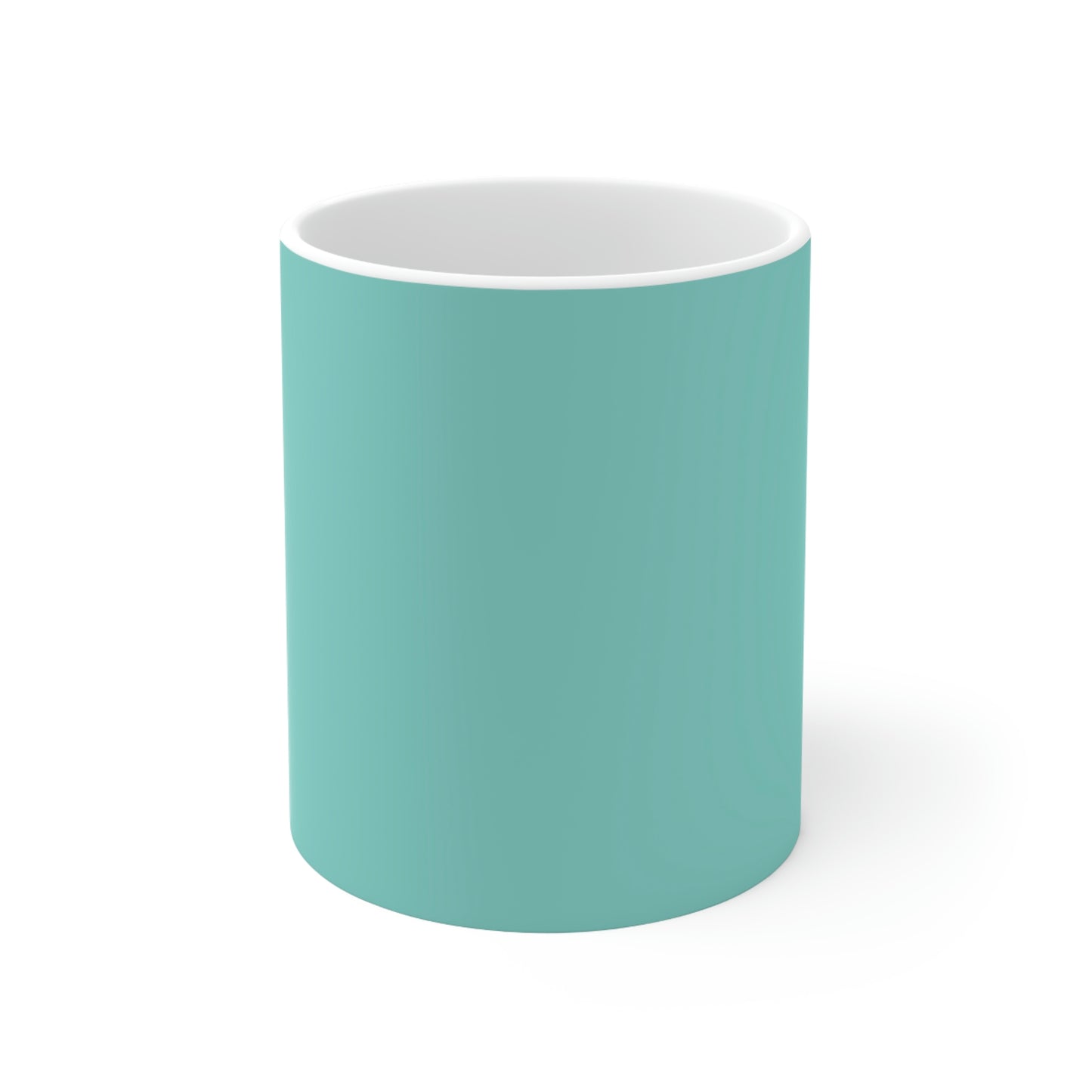 East West Color Block Mug - 11oz White Ceramic Mug - Breakfast at Tiffany Inspired Color Block