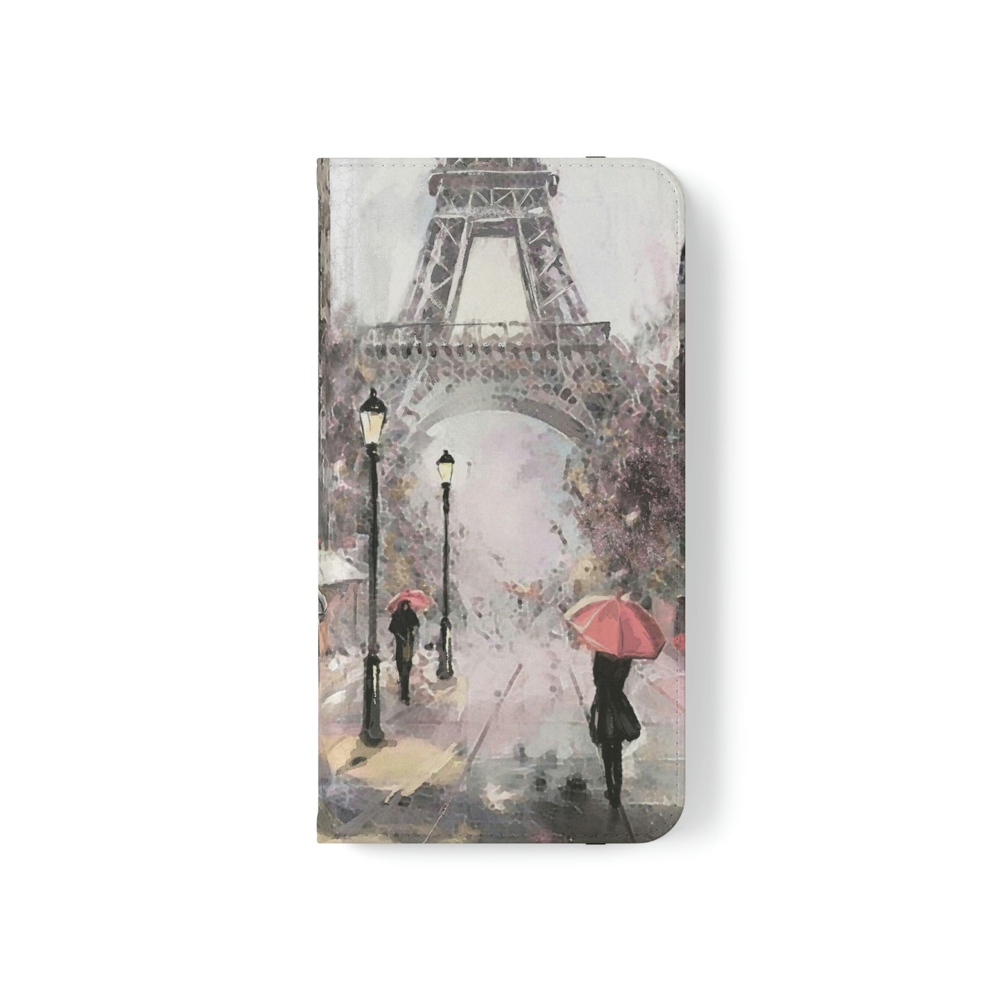 Personalized Eiffel Tower Paris Painting Phone Case, Folio Phone Case, Paris France Smart Phone Folding Case